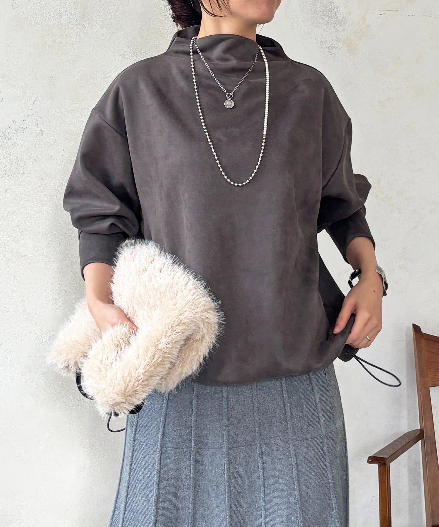 Croisiere(クロジエール) 【オフィスにもおすすめ！】ドロストチュニック