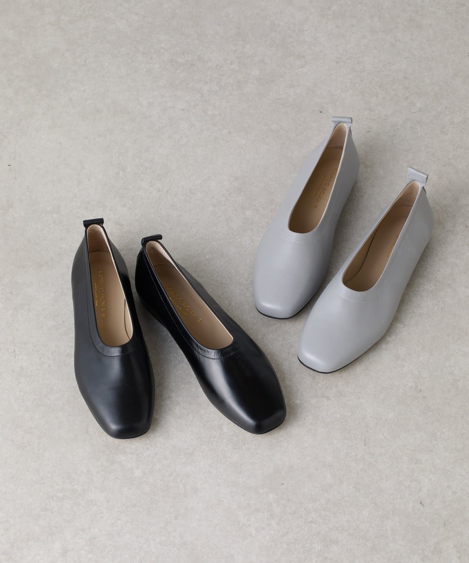 BEARDSLEY(ビアズリー) 《CORSO ROMA 9》レザーフラットシューズ