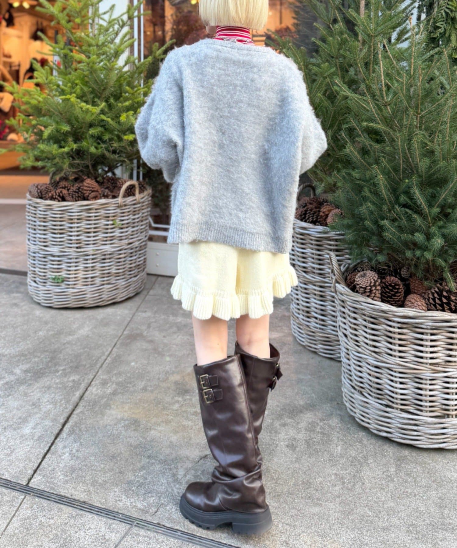 w closet(ダブルクローゼット) シャギーDOGニット