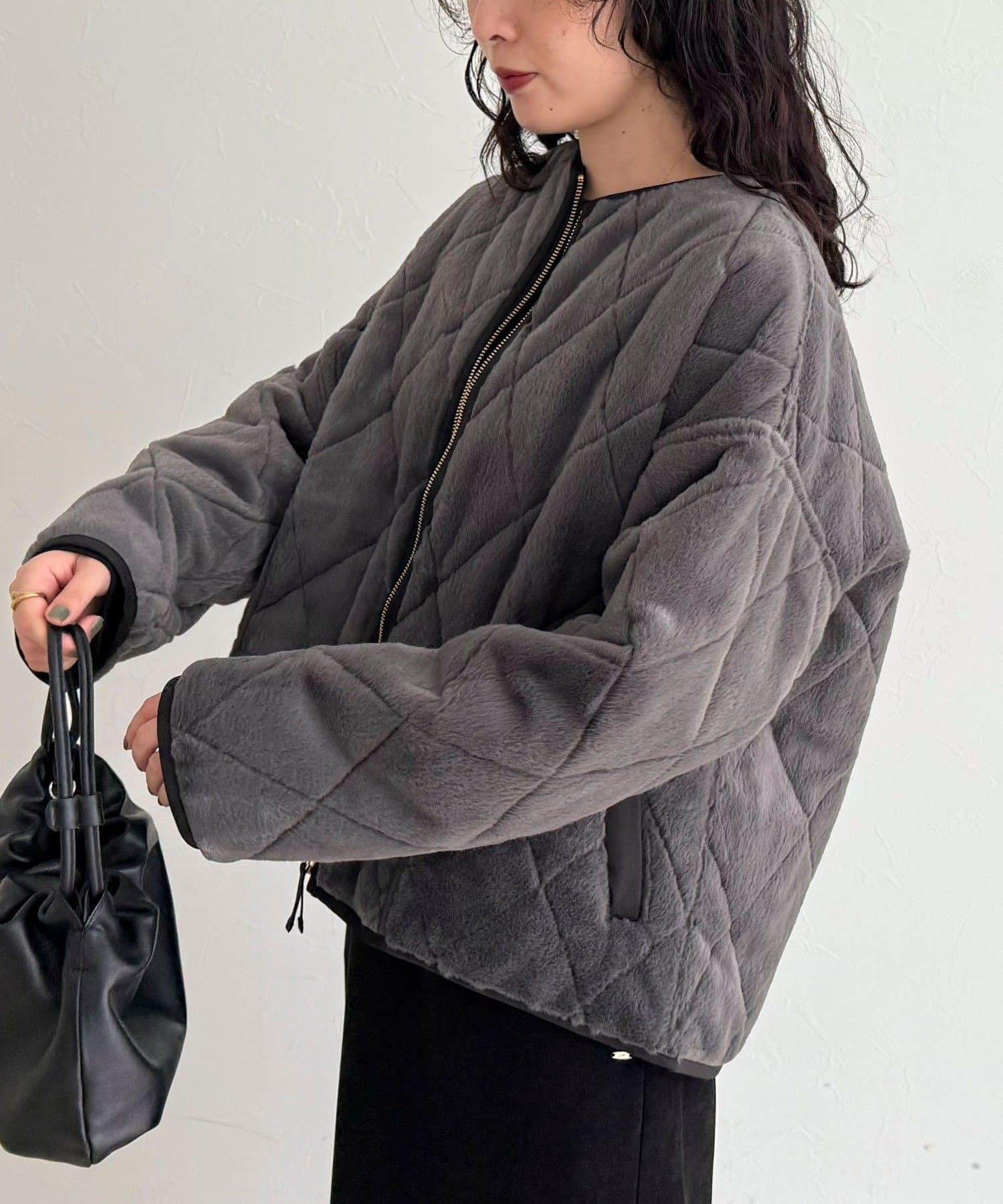 FREDY & GLOSTER(フレディ アンド グロスター) ファーキルトジップコート