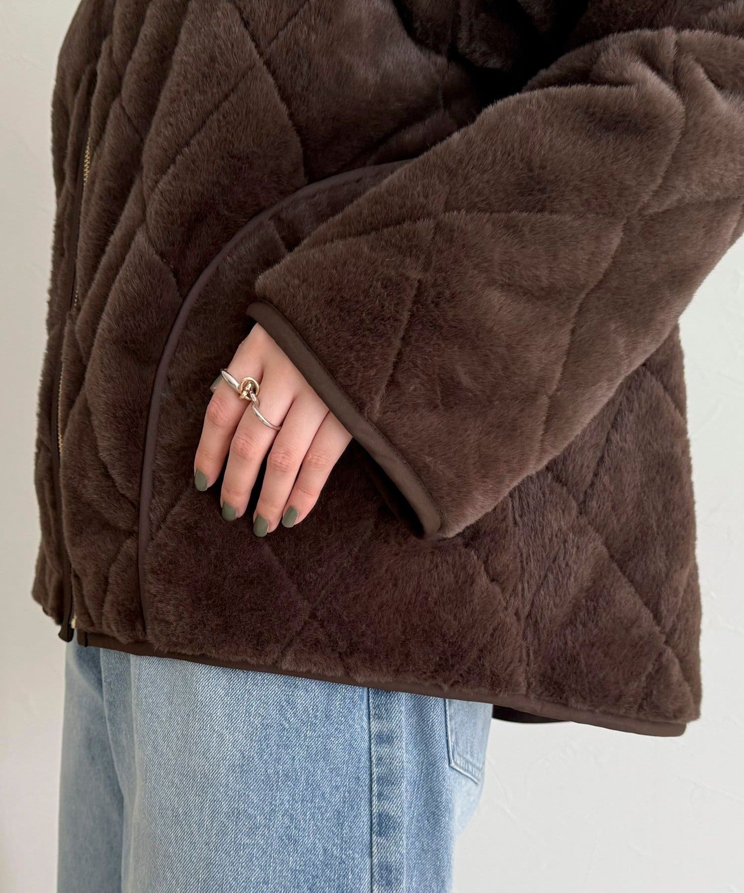 FREDY & GLOSTER(フレディ アンド グロスター) ファーキルトジップコート