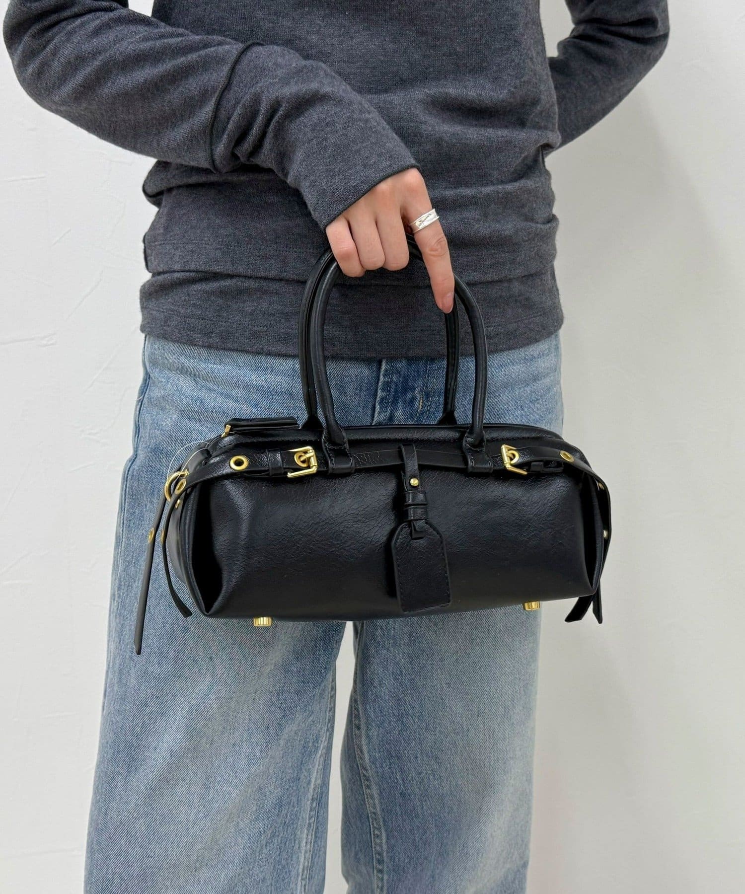 FREDY & GLOSTER(フレディ アンド グロスター) ダブルベルトスリムボストンバッグ