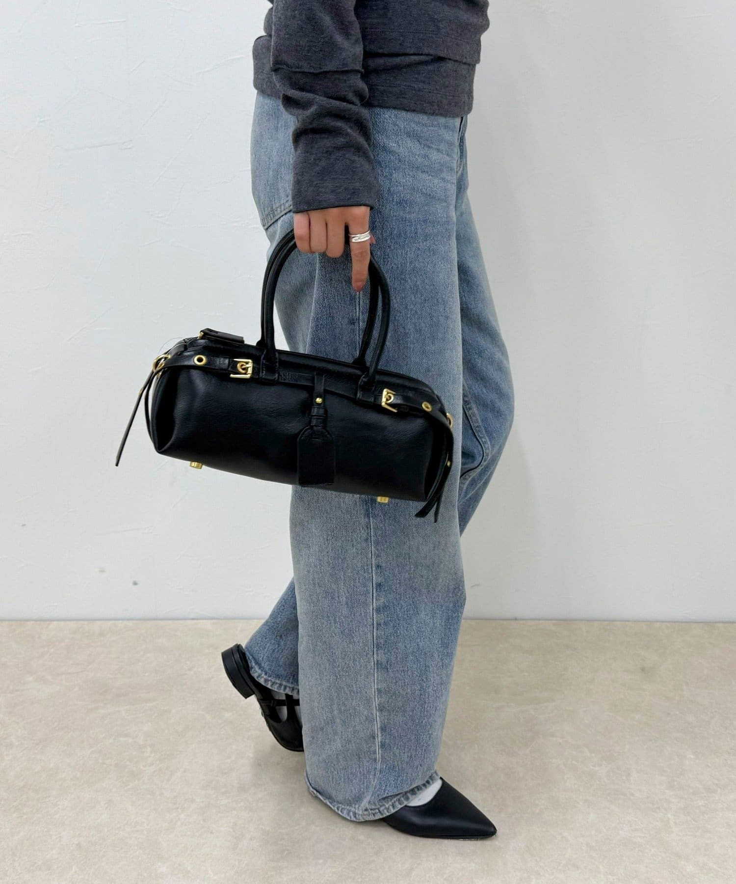 FREDY & GLOSTER(フレディ アンド グロスター) ダブルベルトスリムボストンバッグ