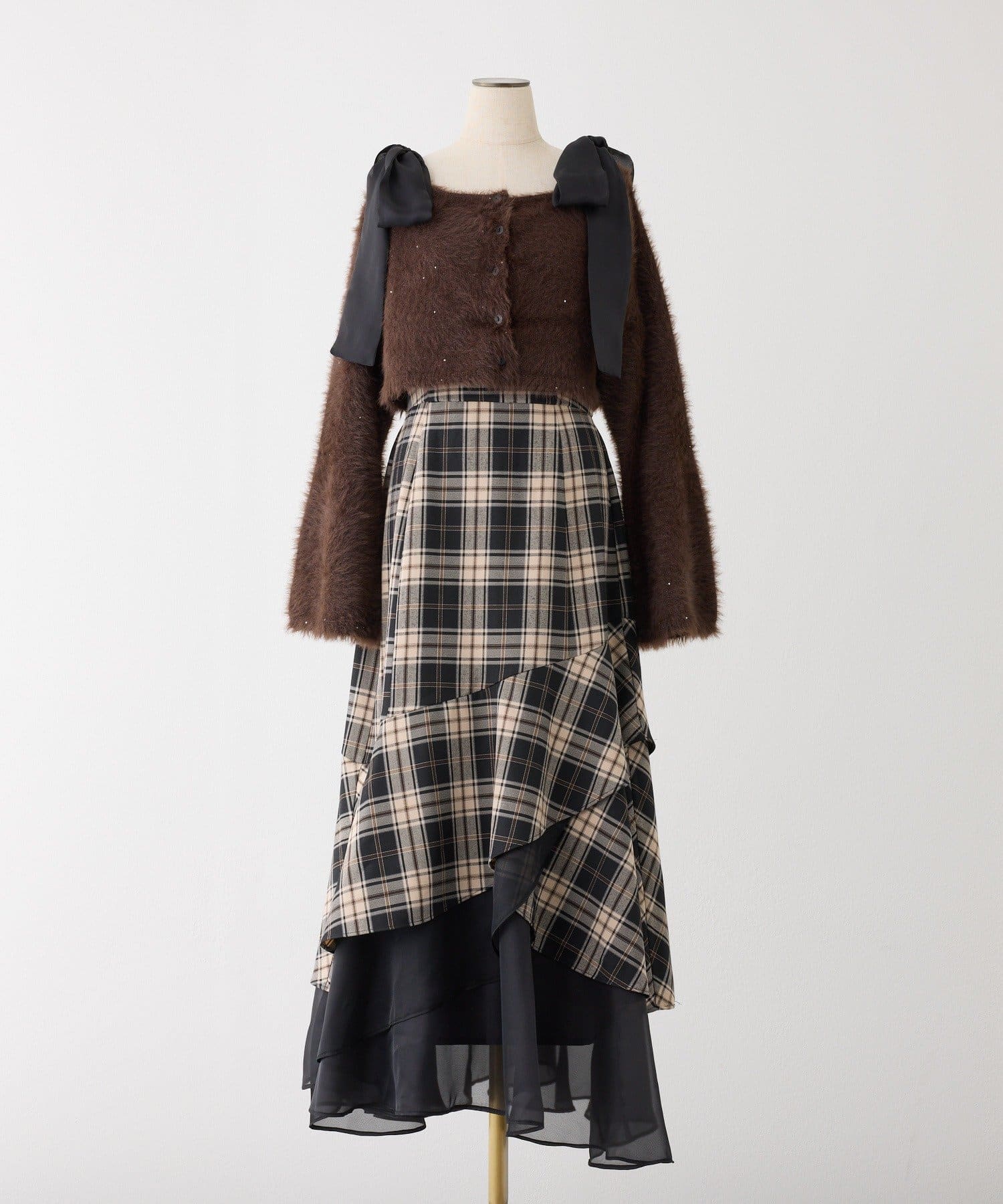 one after another NICE CLAUP(ワンアフターアナザー ナイスクラップ) 【HolidayCollection】ニットSETイレヘムワンピース