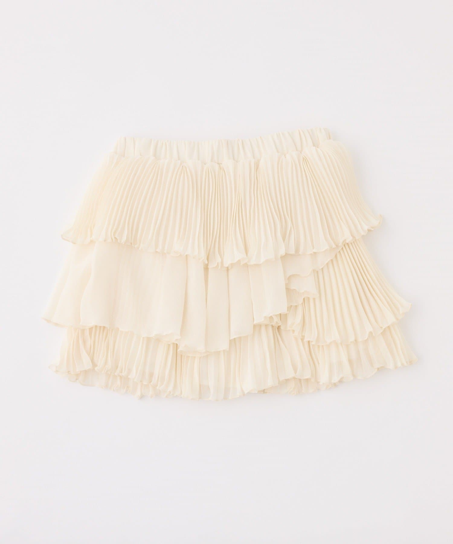 one after another NICE CLAUP(ワンアフターアナザー ナイスクラップ) 【HolidayCollection】プリーツティアードミニスカート