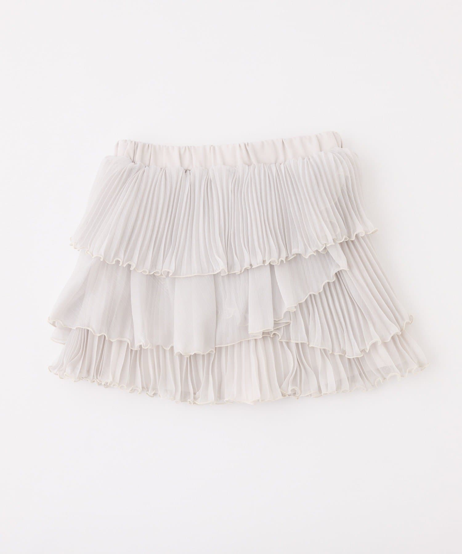 one after another NICE CLAUP(ワンアフターアナザー ナイスクラップ) 【HolidayCollection】プリーツティアードミニスカート