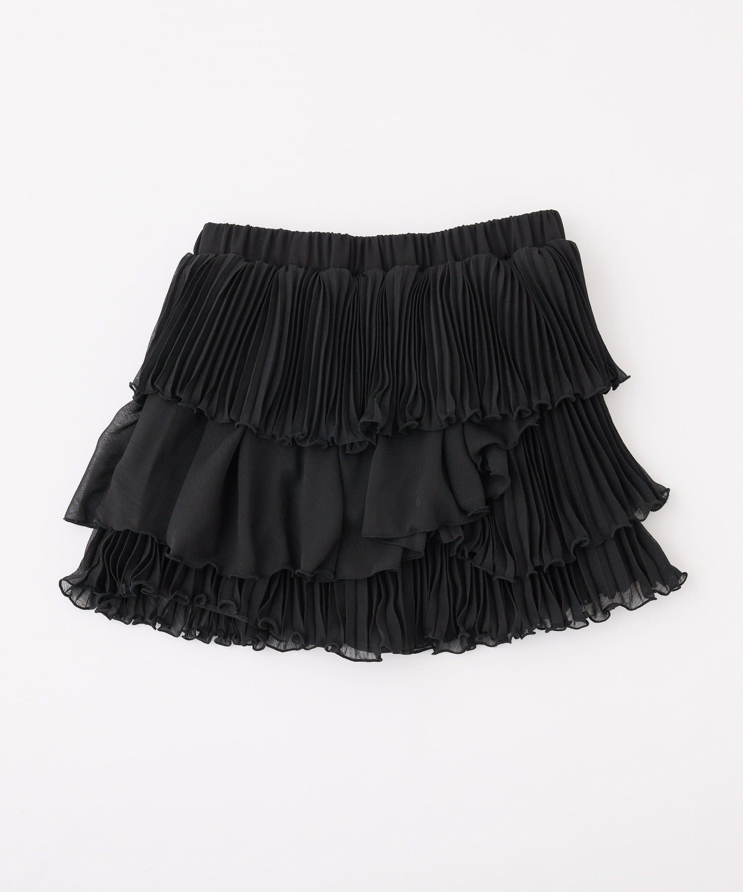 one after another NICE CLAUP(ワンアフターアナザー ナイスクラップ) 【HolidayCollection】プリーツティアードミニスカート