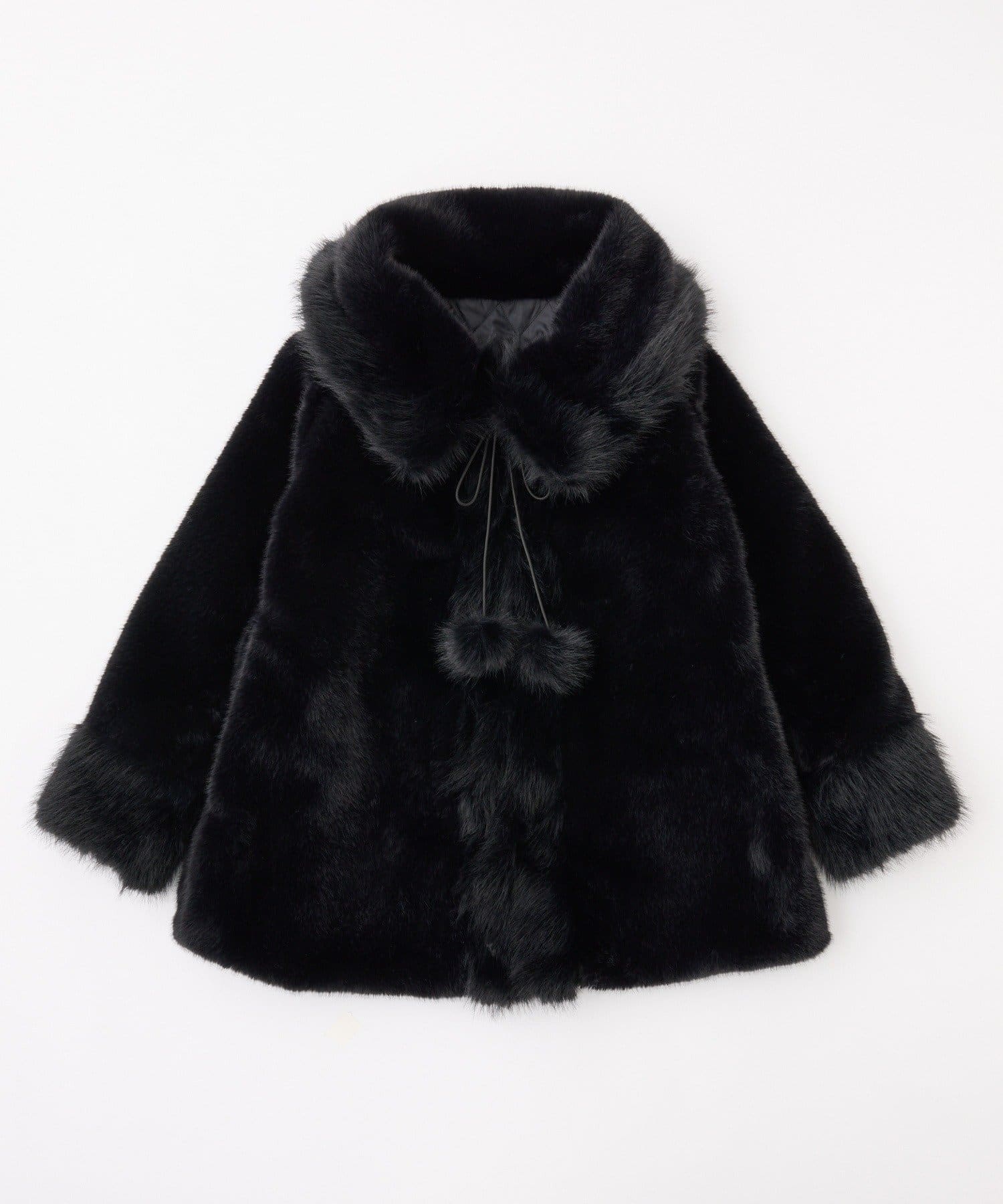 one after another NICE CLAUP(ワンアフターアナザー ナイスクラップ) 【HolidayCollection】衿つきファーミドルコート