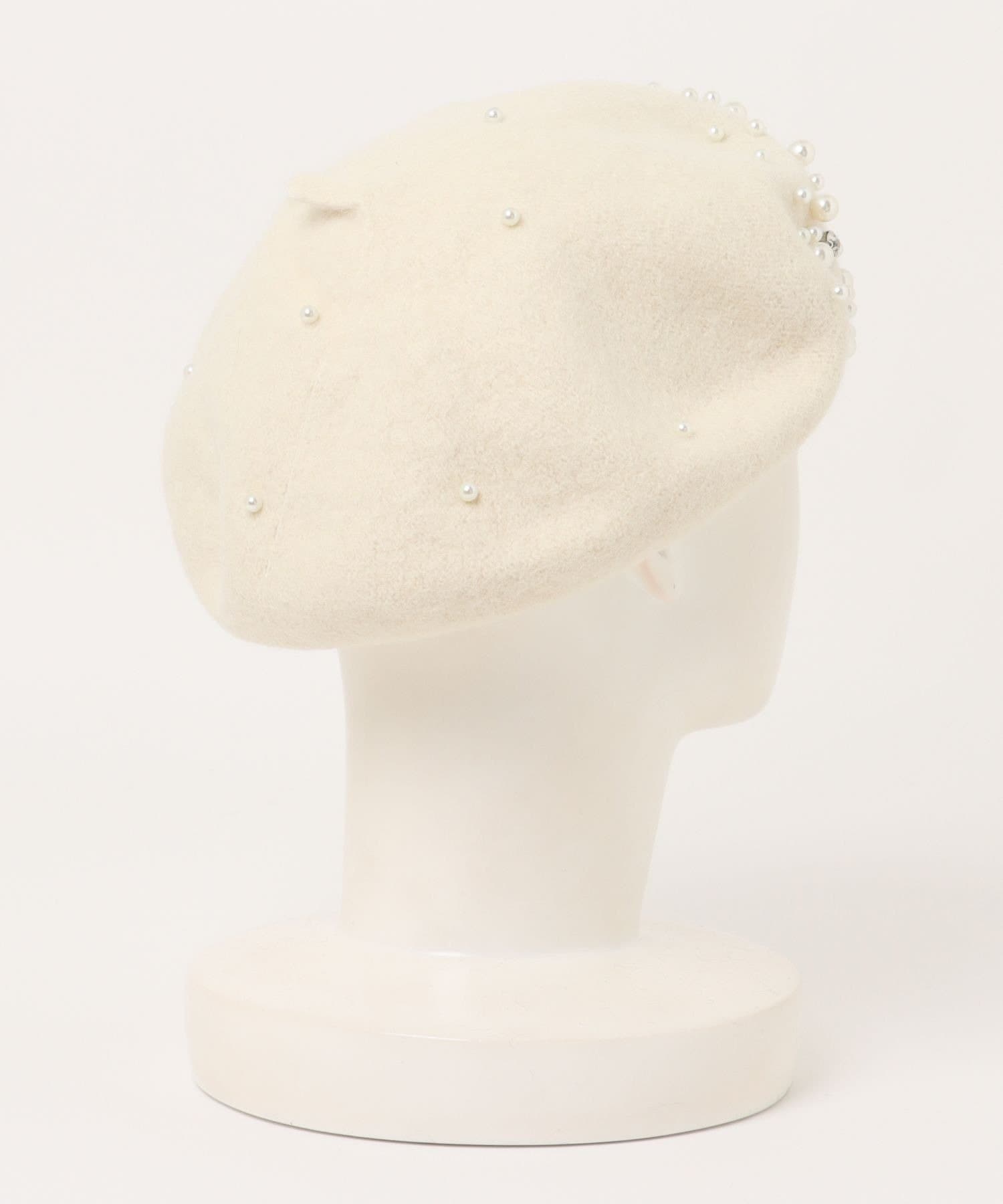 Remind me and forever(リマインドミーアンドフォーエバー) パール＆ビジュー付ベレー帽