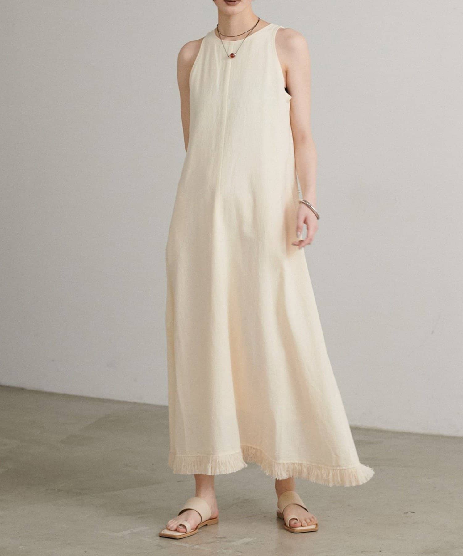 NICE CLAUP / OLIVE des OLIVE OUTLET(ナイスクラップ  / オリーブ デ オリーブ アウトレット) 【LARUTA】アメスリフリンジワンピース