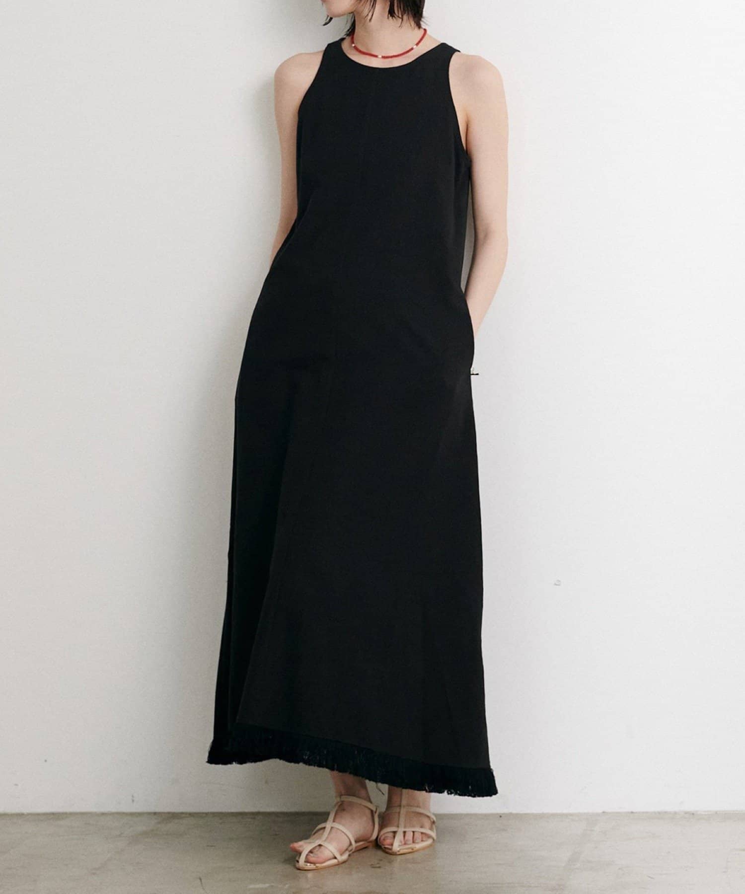 NICE CLAUP / OLIVE des OLIVE OUTLET(ナイスクラップ  / オリーブ デ オリーブ アウトレット) 【LARUTA】アメスリフリンジワンピース