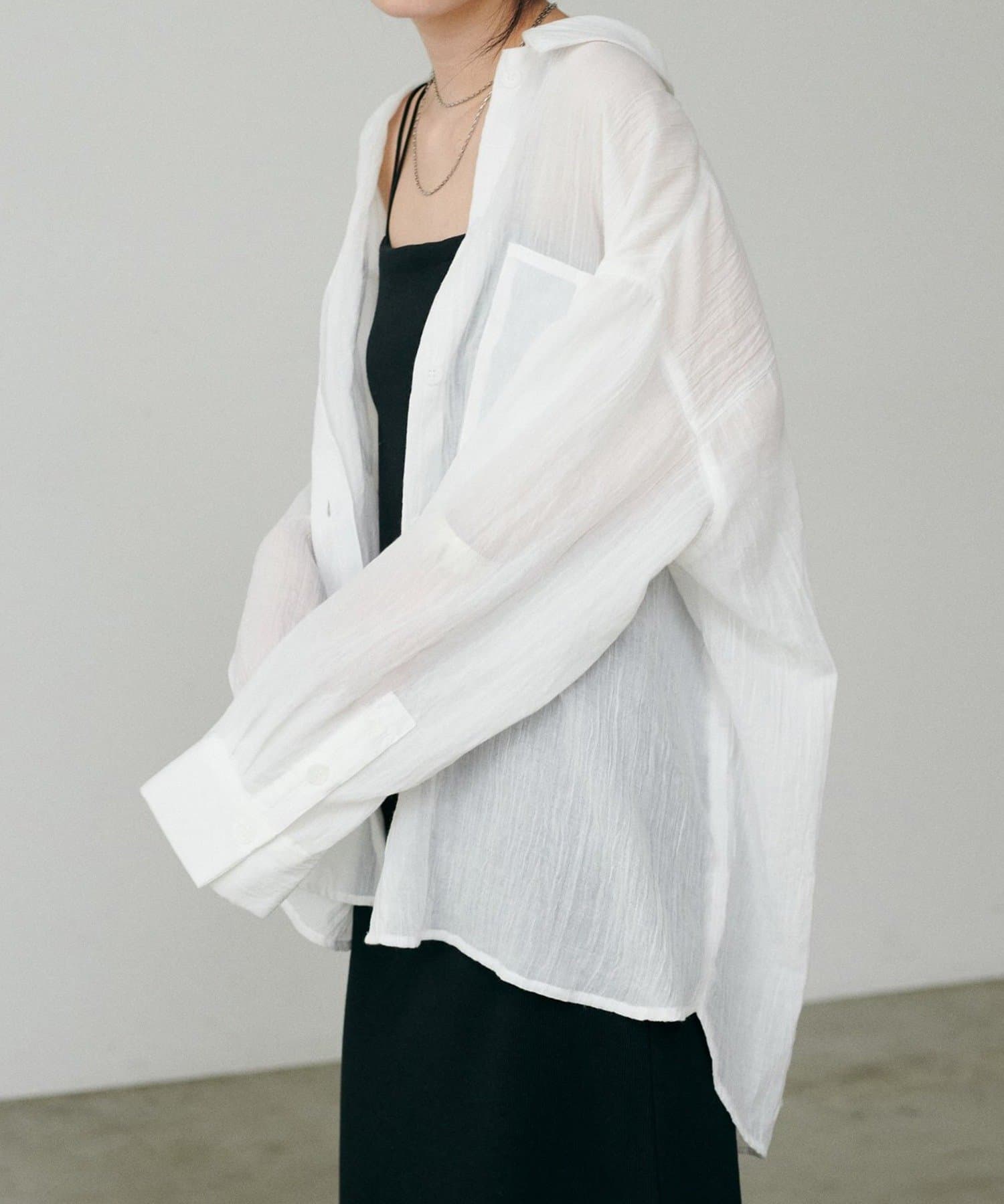 NICE CLAUP / OLIVE des OLIVE OUTLET(ナイスクラップ  / オリーブ デ オリーブ アウトレット) 【LARUTA】シアーサファリポケット付きシャツ