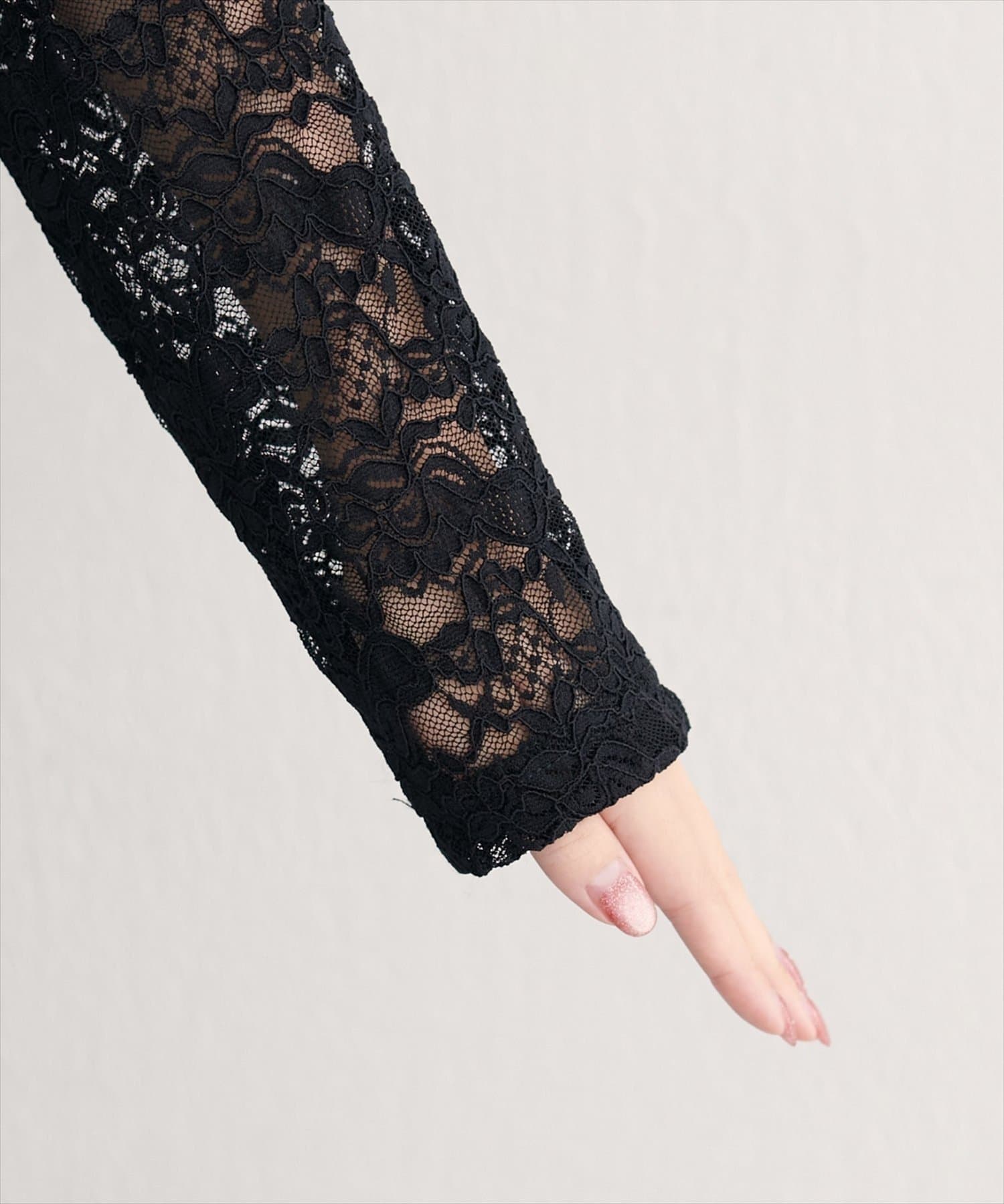 NICE CLAUP / OLIVE des OLIVE OUTLET(ナイスクラップ  / オリーブ デ オリーブ アウトレット) 【natural couture】衿付きレースカーデ