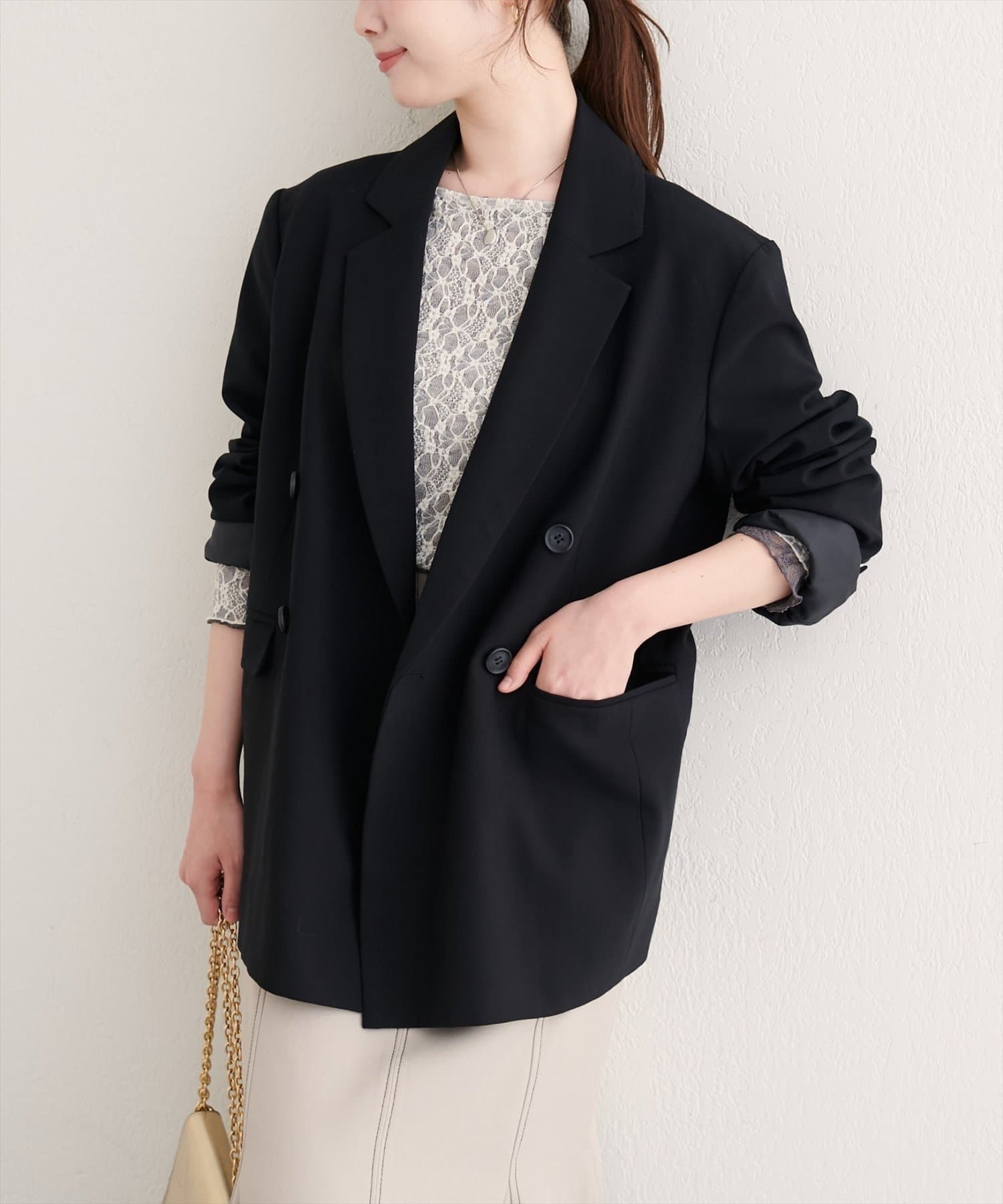 NICE CLAUP / OLIVE des OLIVE OUTLET(ナイスクラップ  / オリーブ デ オリーブ アウトレット) 【natural couture】ベルト付きロングテーラージャケット