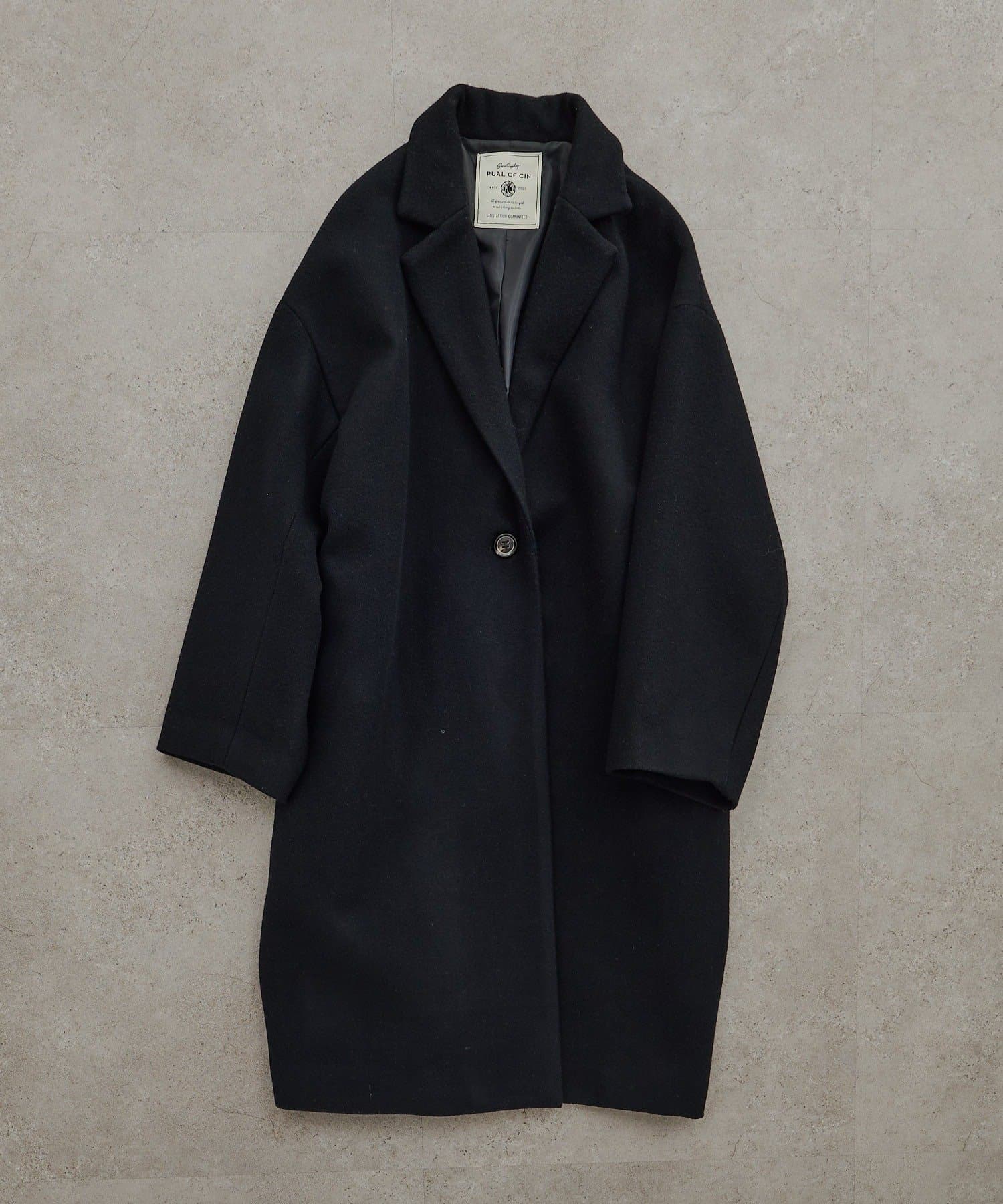 PUAL CE CIN(ピュアルセシン) 【日本製】メルトンチェスターコート