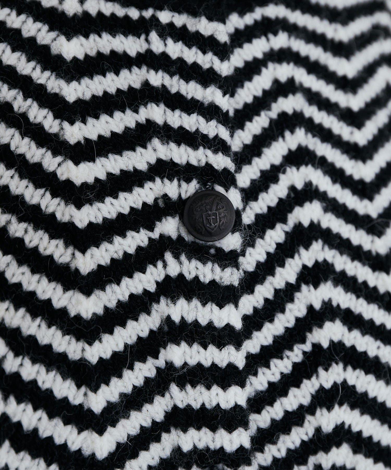 PUAL CE CIN(ピュアルセシン) ヘリンボーン編みニットカーディガン