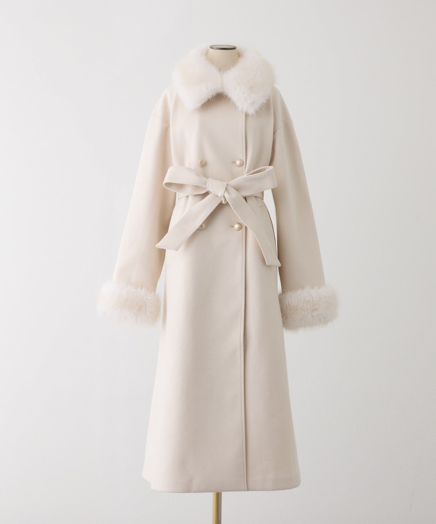 one after another NICE CLAUP(ワンアフターアナザー ナイスクラップ) 【HolidayCollection】ファー付マルチロングコート