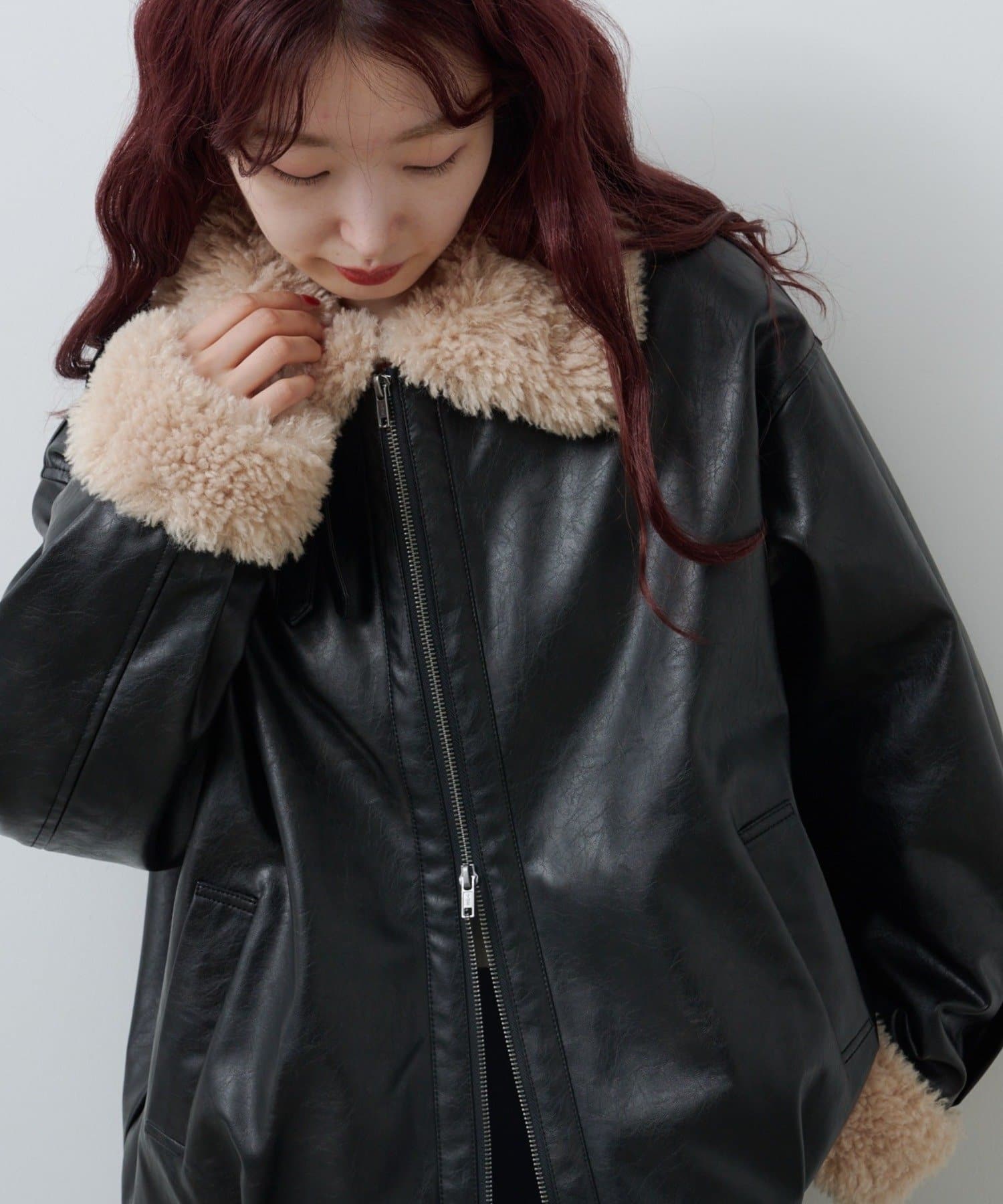 Kastane(カスタネ) 【11.8(土)12:00発売/WEB先行/S.Mサイズ展開】ボアフライトジャケット