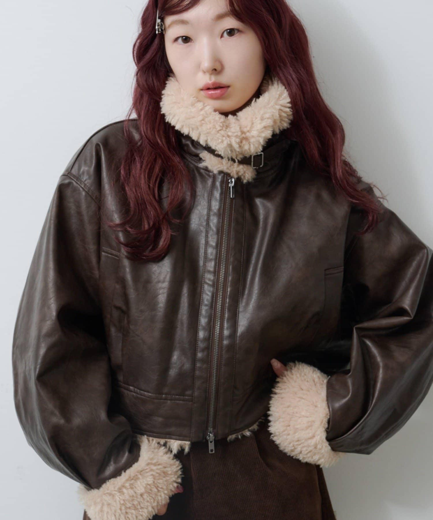 Kastane(カスタネ) 【11.8(土)12:00発売/WEB先行/S.Mサイズ展開】ボアフライトジャケット