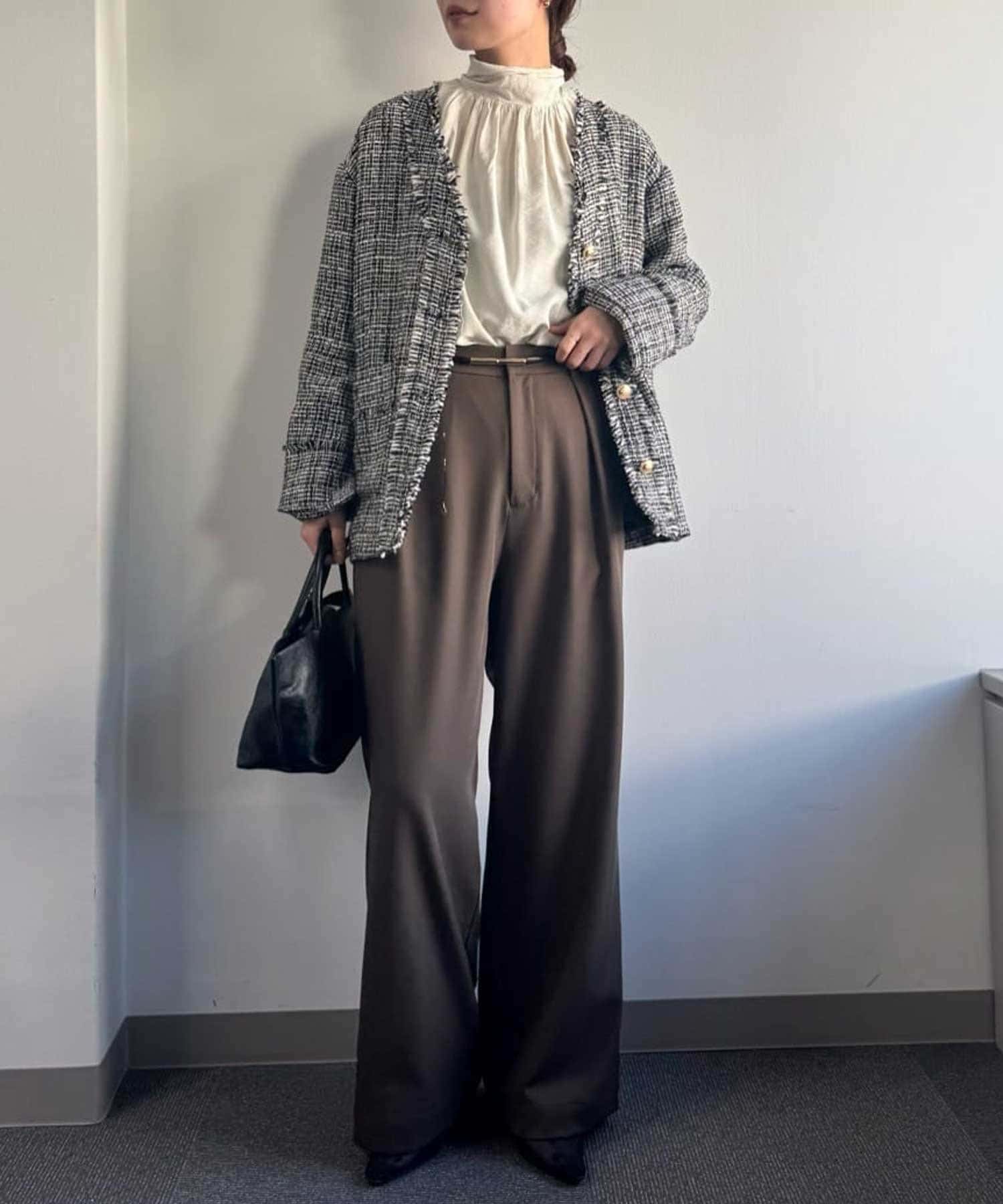 GALLARDAGALANTE(ガリャルダガランテ) 【WEB限定/手洗い可】【ON／OFF活躍】ツイードジャケット