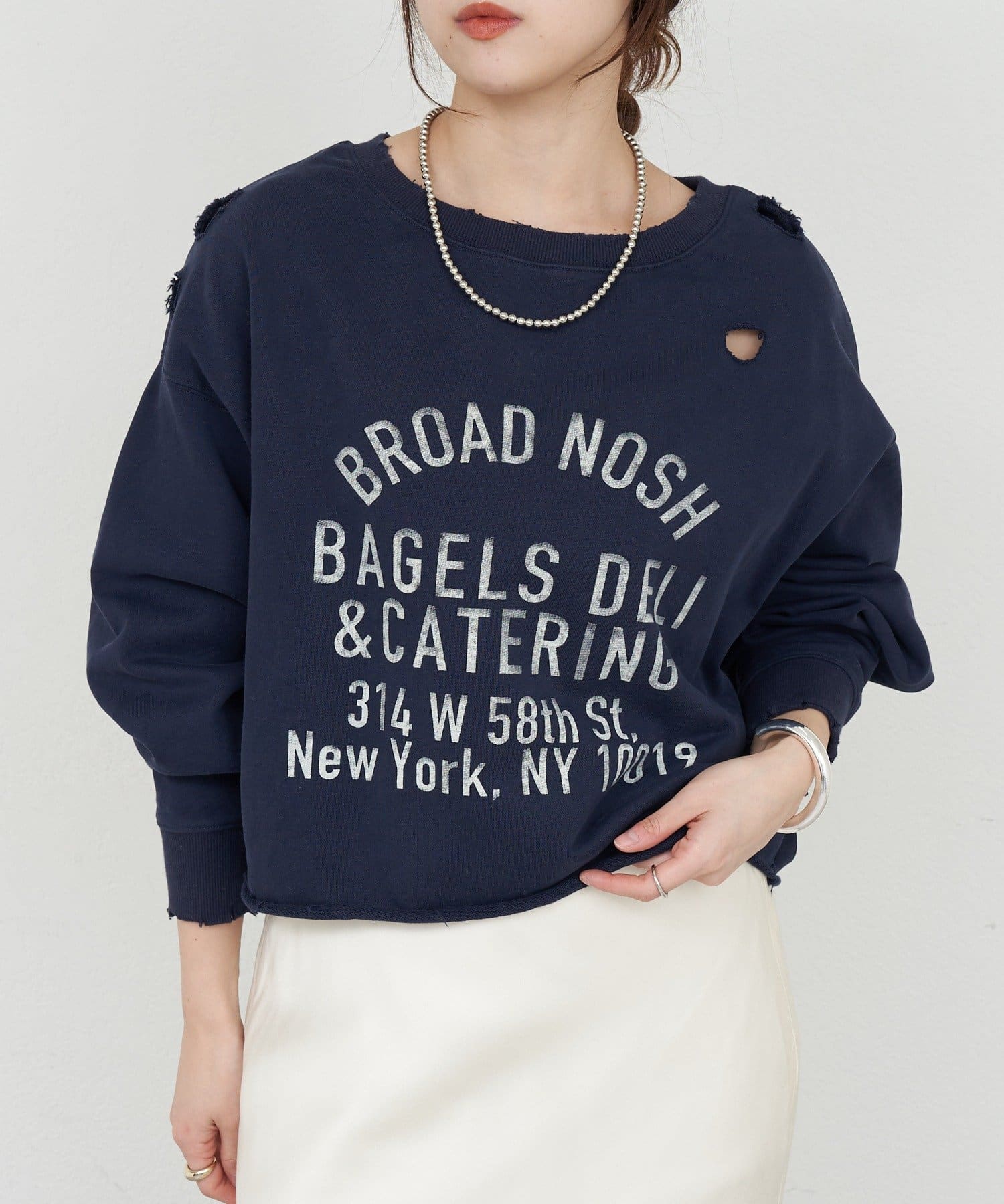 SHENERY(シーナリー) ダメージロゴスウェット