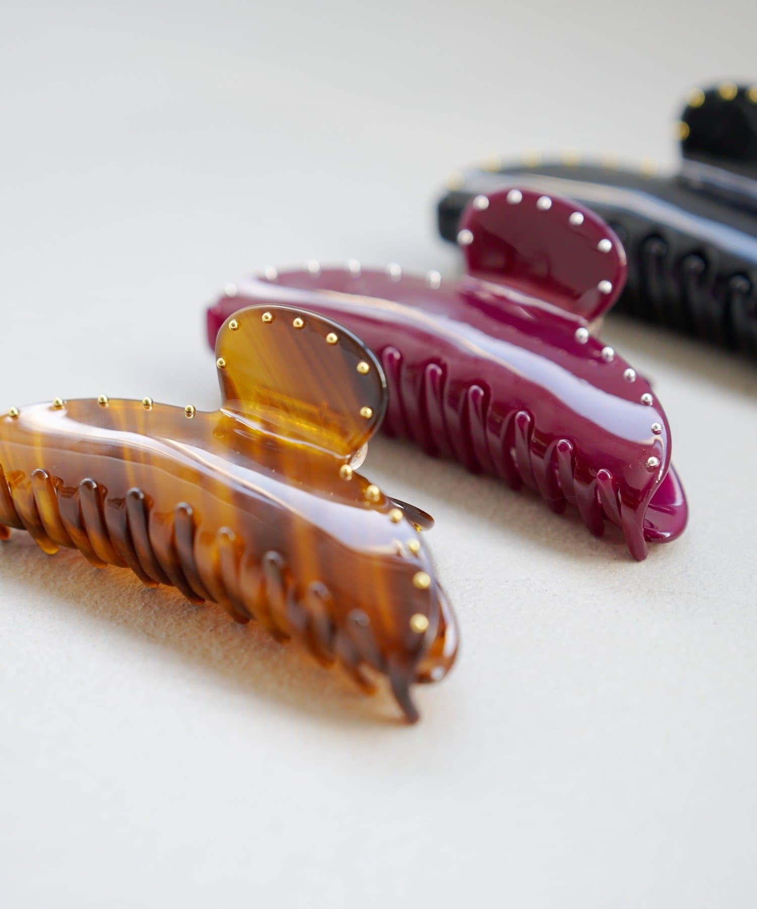 Kastane(カスタネ) 【fiw.】スタッズヘアバンスクリップ