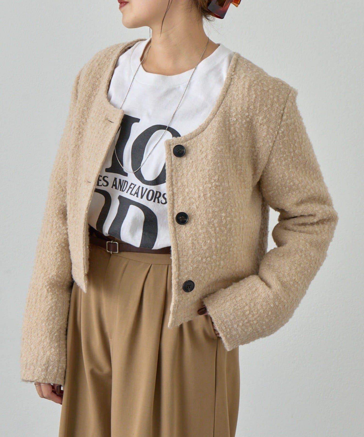 SHENERY(シーナリー) Uネックショートジャケット