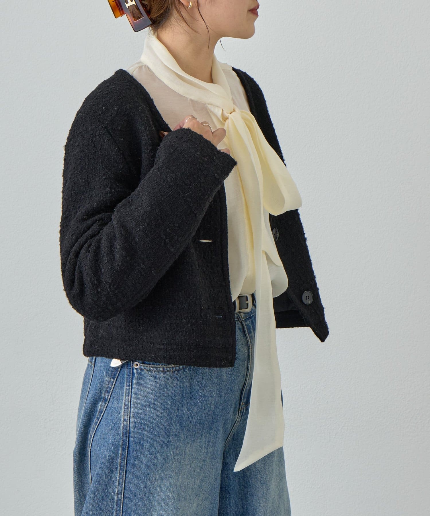 SHENERY(シーナリー) Uネックショートジャケット