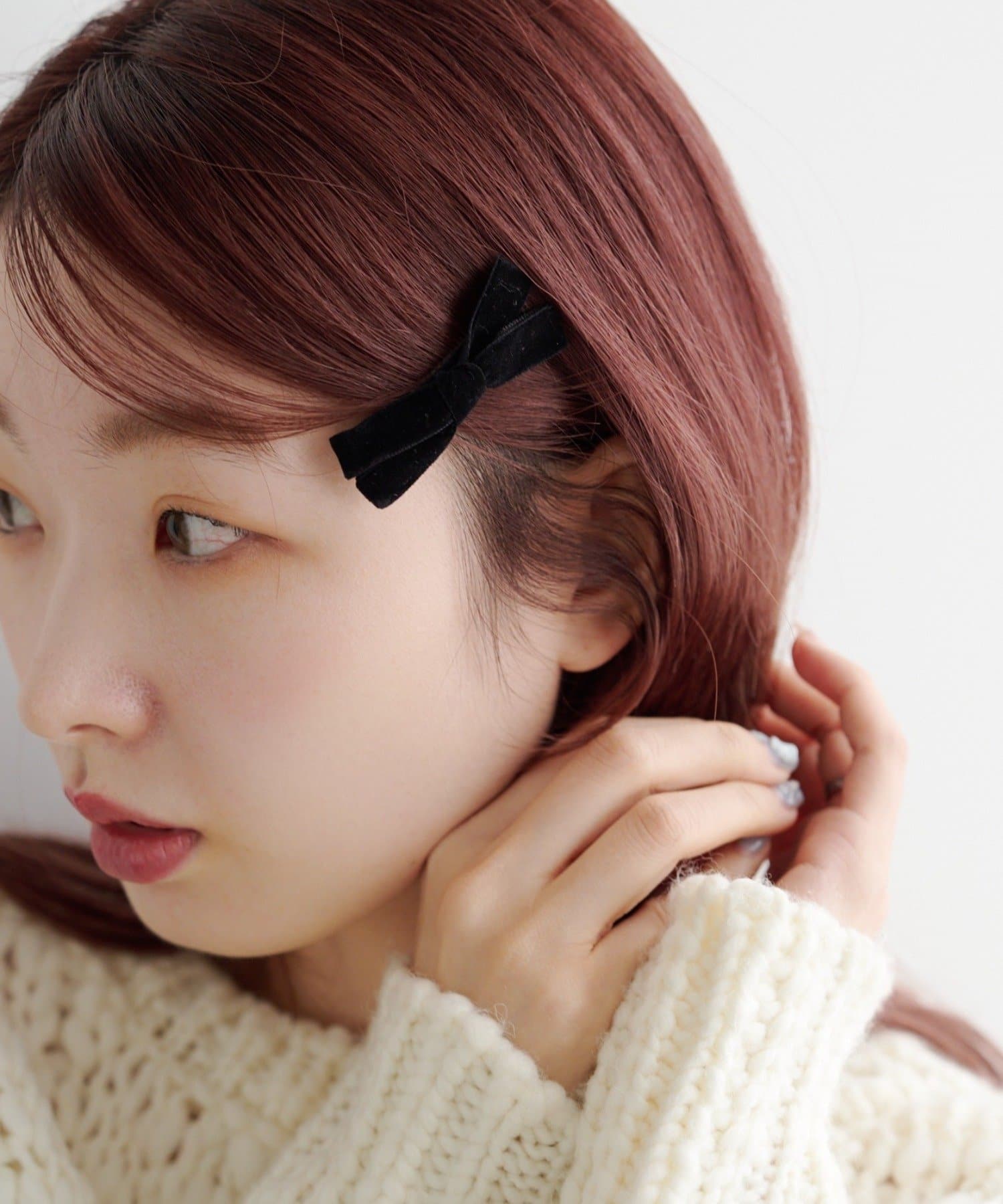 Kastane(カスタネ) 【fiw.】チェックヘアピン&ベロアピンSET