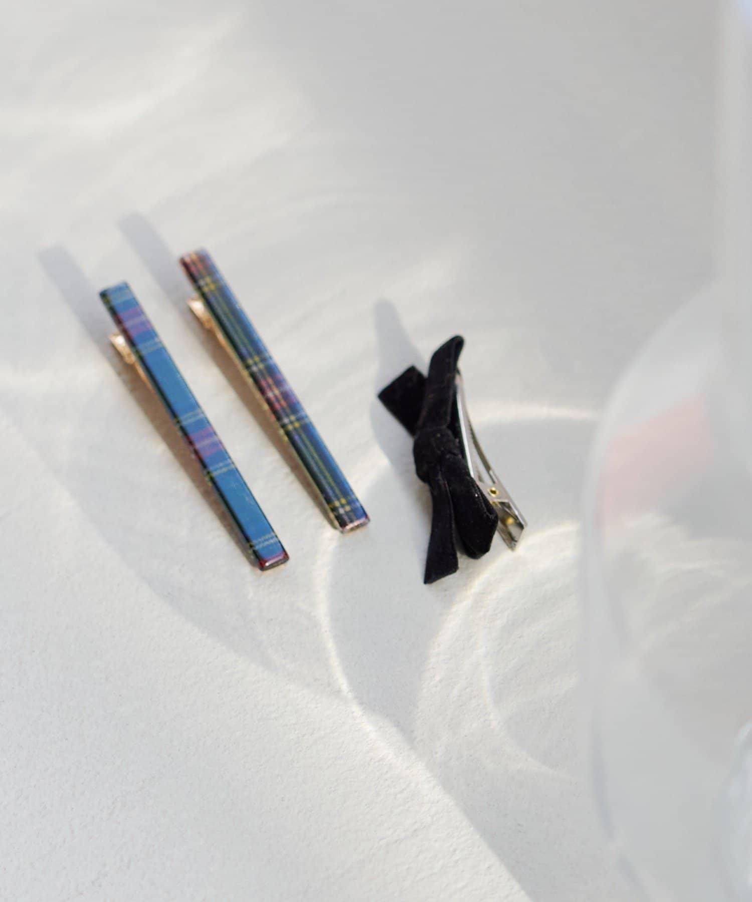 Kastane(カスタネ) 【fiw.】チェックヘアピン&ベロアピンSET