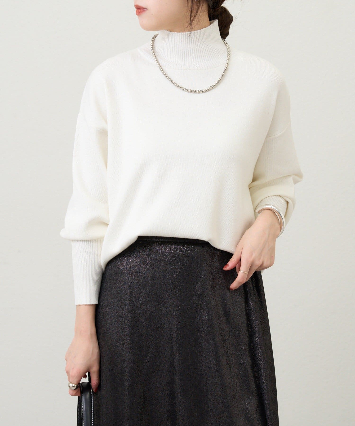 SHENERY(シーナリー) 総針ハイネックニット