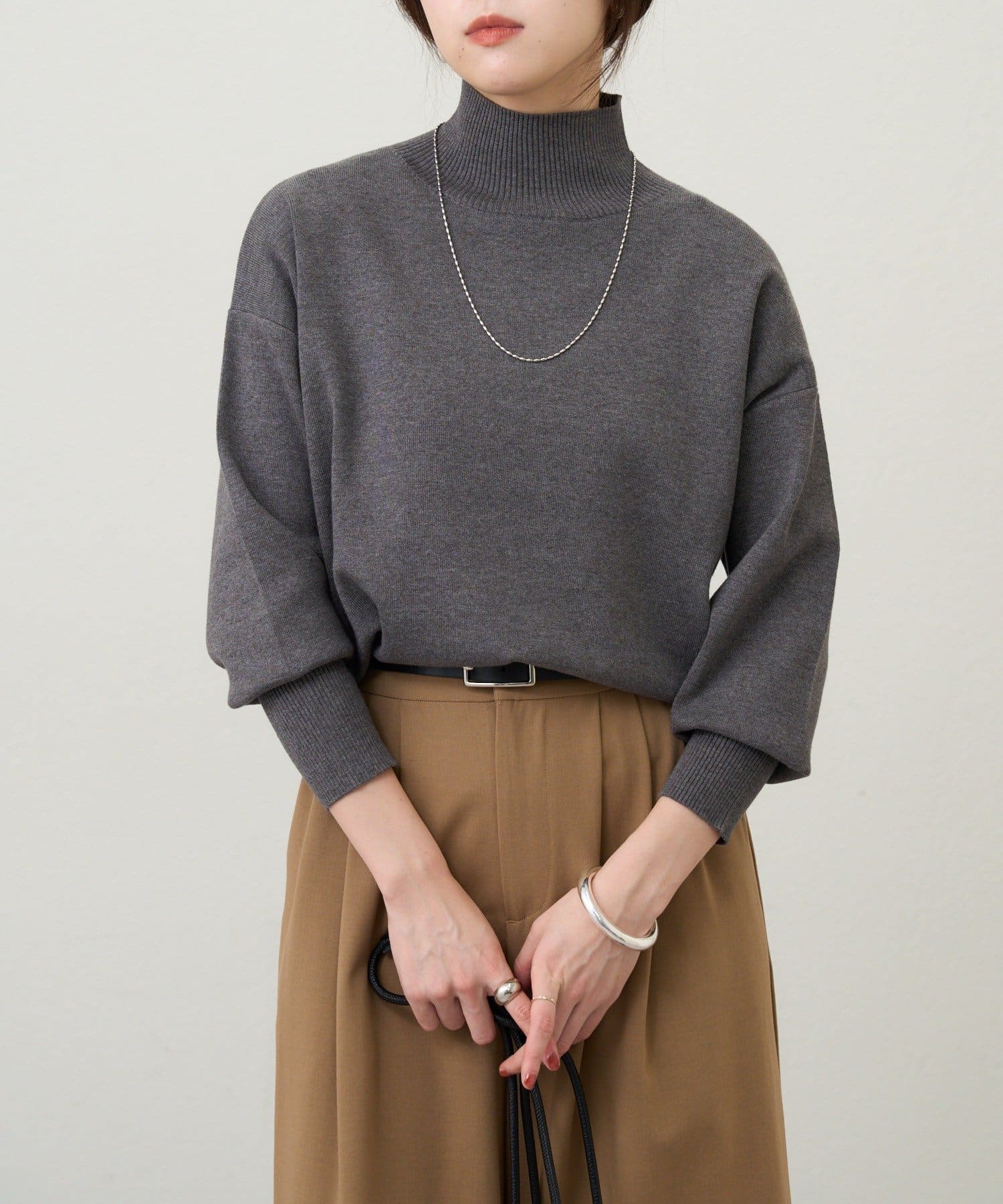 SHENERY(シーナリー) 総針ハイネックニット