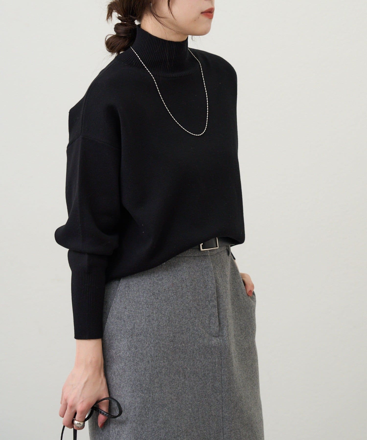 SHENERY(シーナリー) 総針ハイネックニット