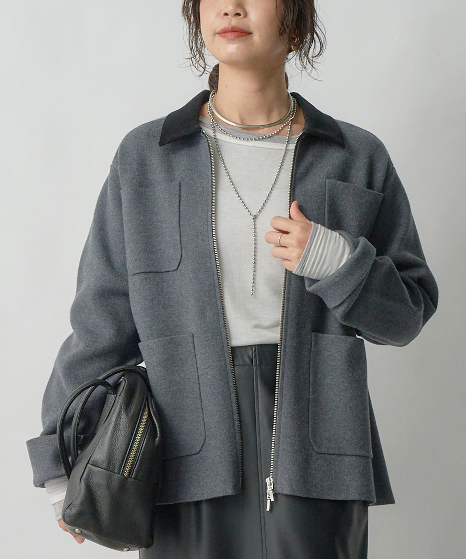 OUTLET(アウトレット) 【RIVE DROITE】ニットハンティングジャケット