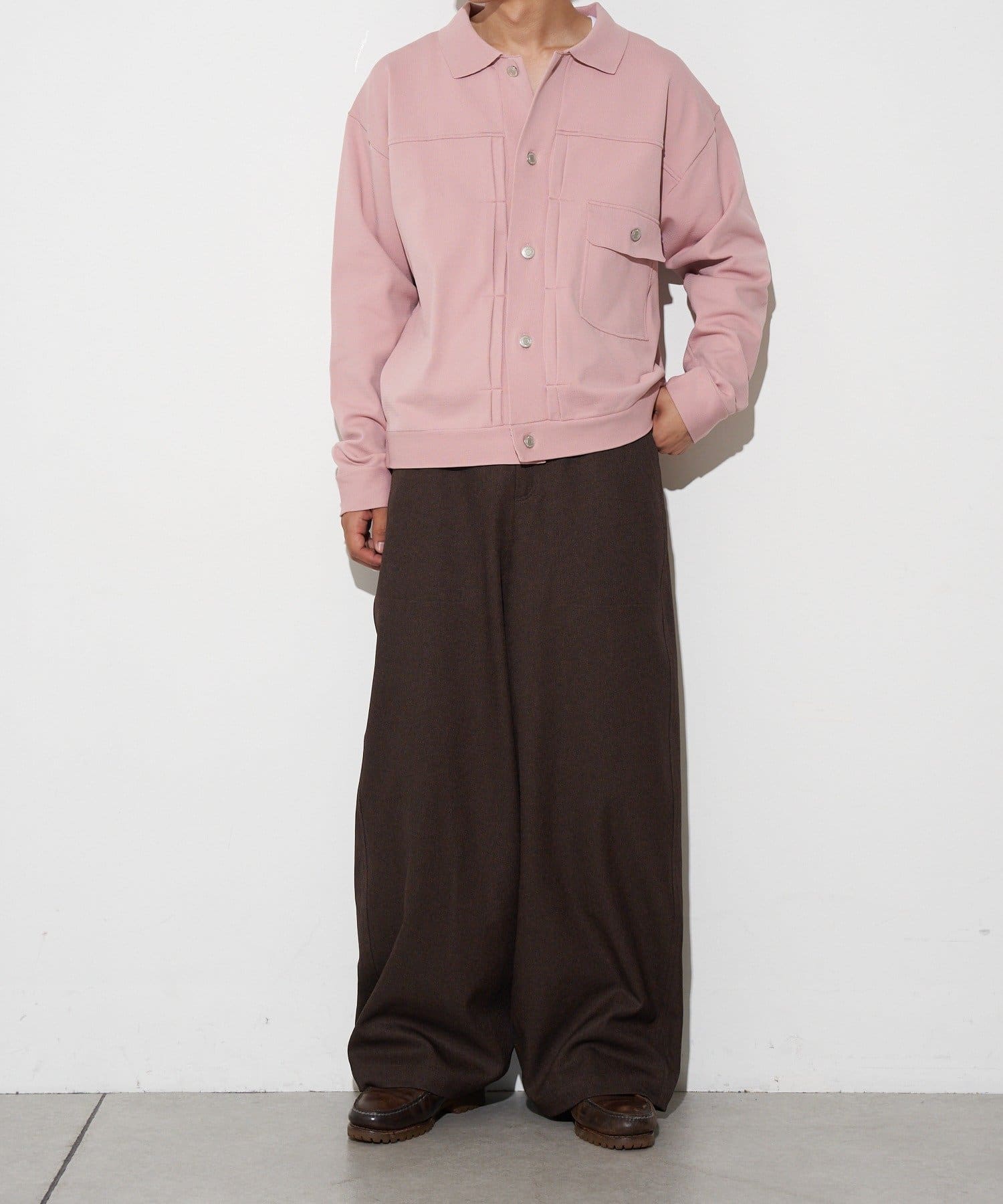 90s バギースラックス　ワイド　極太　サーモンピンク 3タック Ciaopanic】ワイドバギースラックス | OUTLET(アウトレット)メンズ