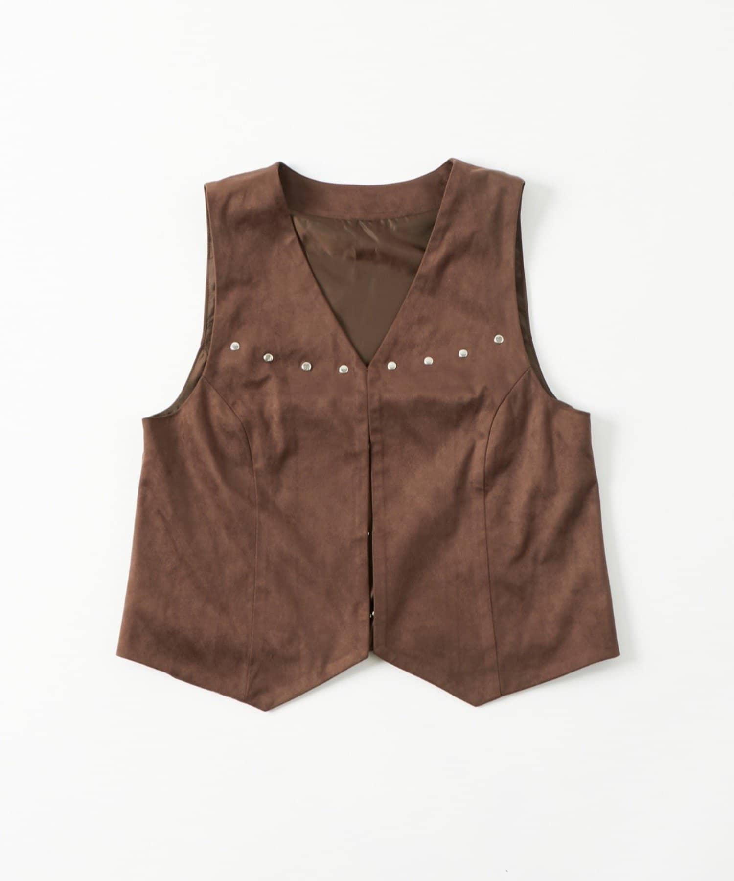 OUTLET(アウトレット) 【WHO'S WHO gallery】フェイクスウェードコンパクトジレ