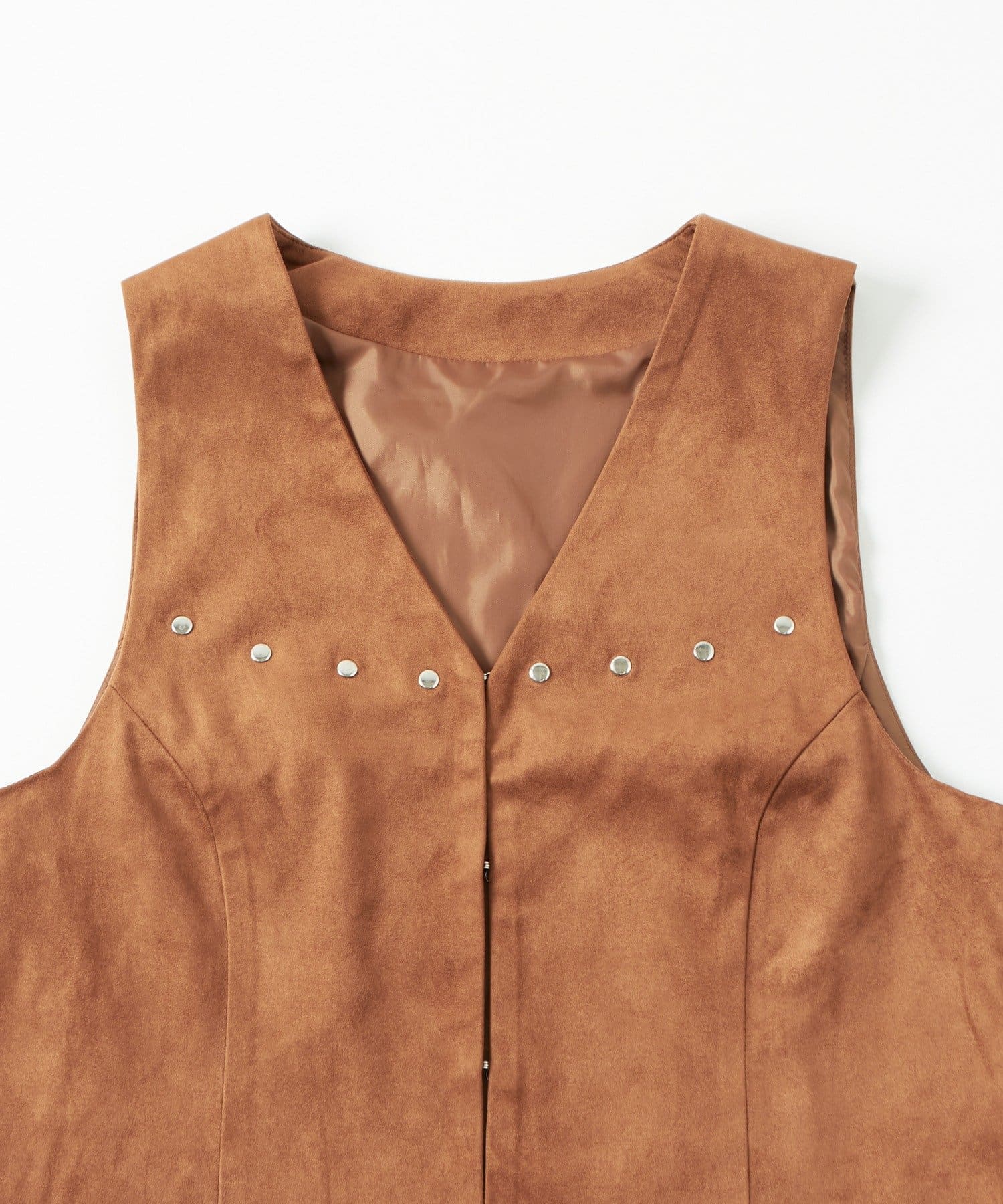 OUTLET(アウトレット) 【WHO'S WHO gallery】フェイクスウェードコンパクトジレ