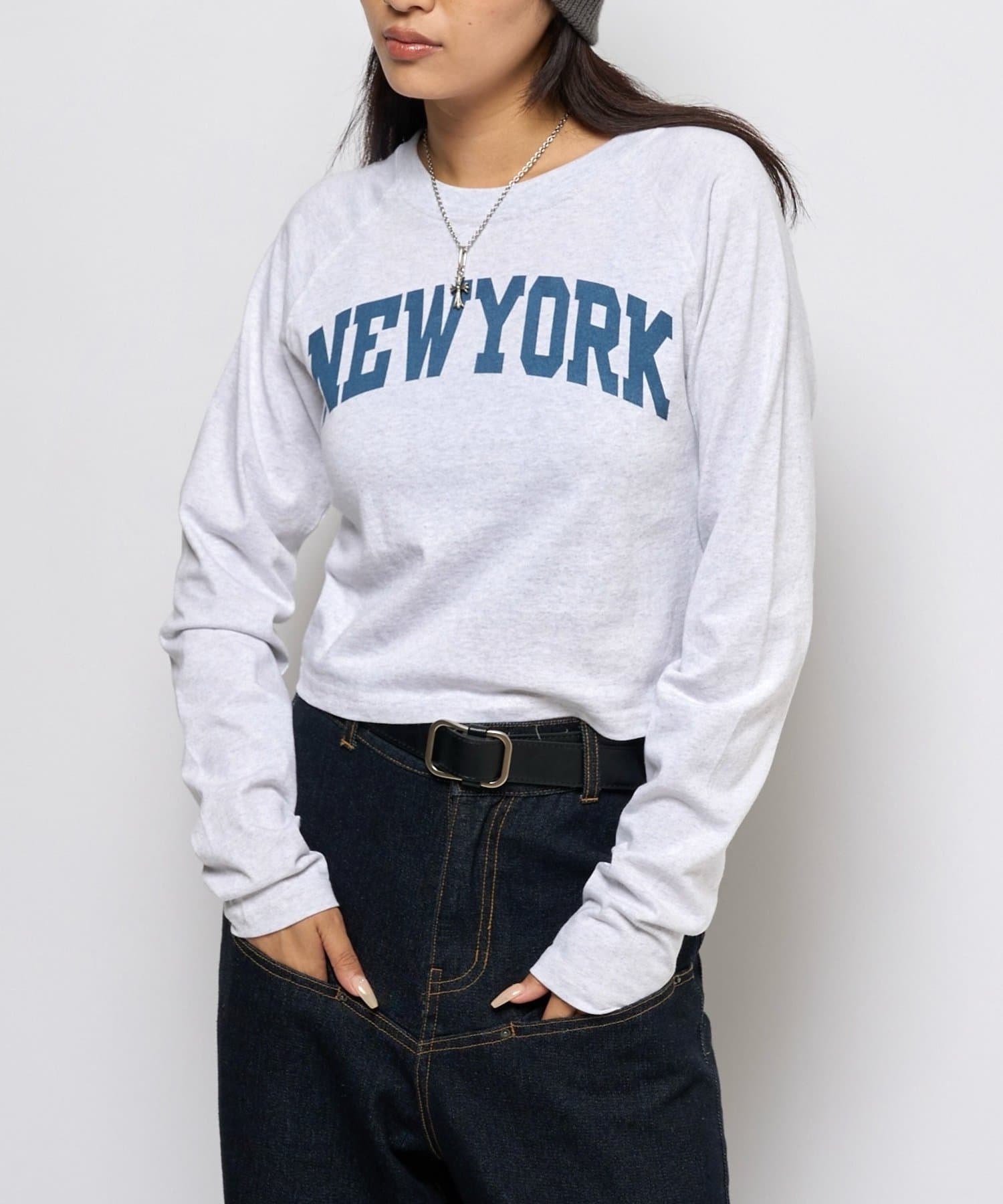 OUTLET(アウトレット) 【WHO'S WHO gallery】ロゴ ラグランロンTEE