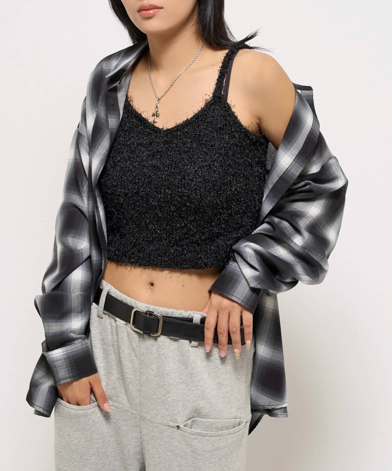 OUTLET(アウトレット) 【WHO'S WHO gallery】シャギーニットキャミ