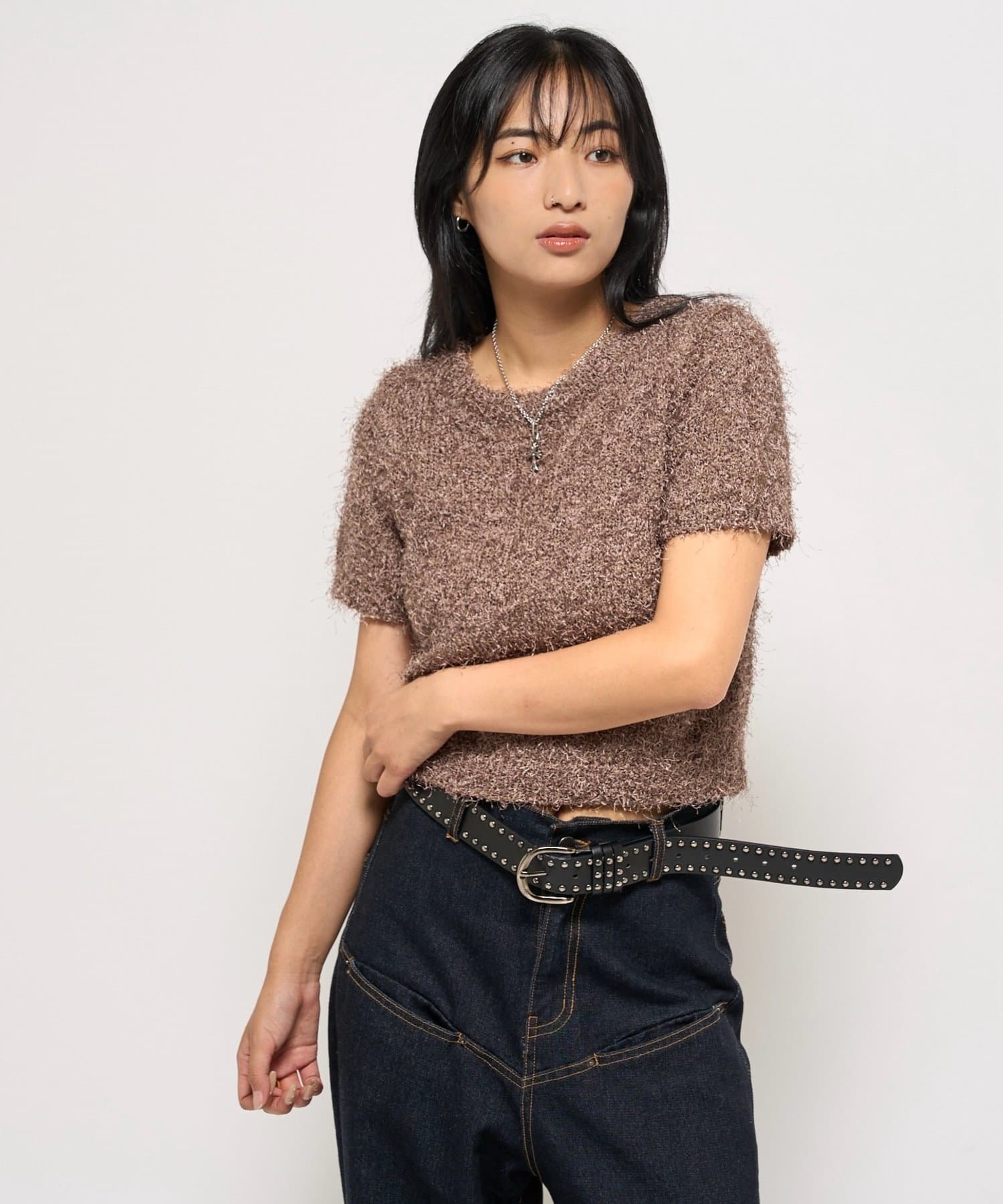 OUTLET(アウトレット) 【WHO'S WHO gallery】シャギーニットトップス