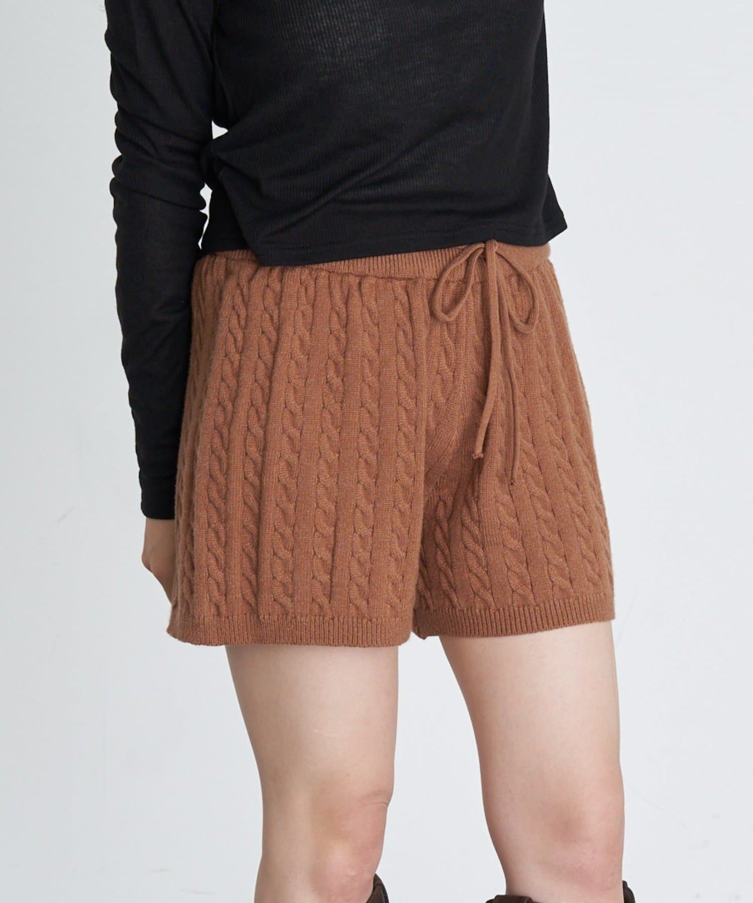 OUTLET(アウトレット) 【Ray Cassin】ケーブルニットショートパンツ