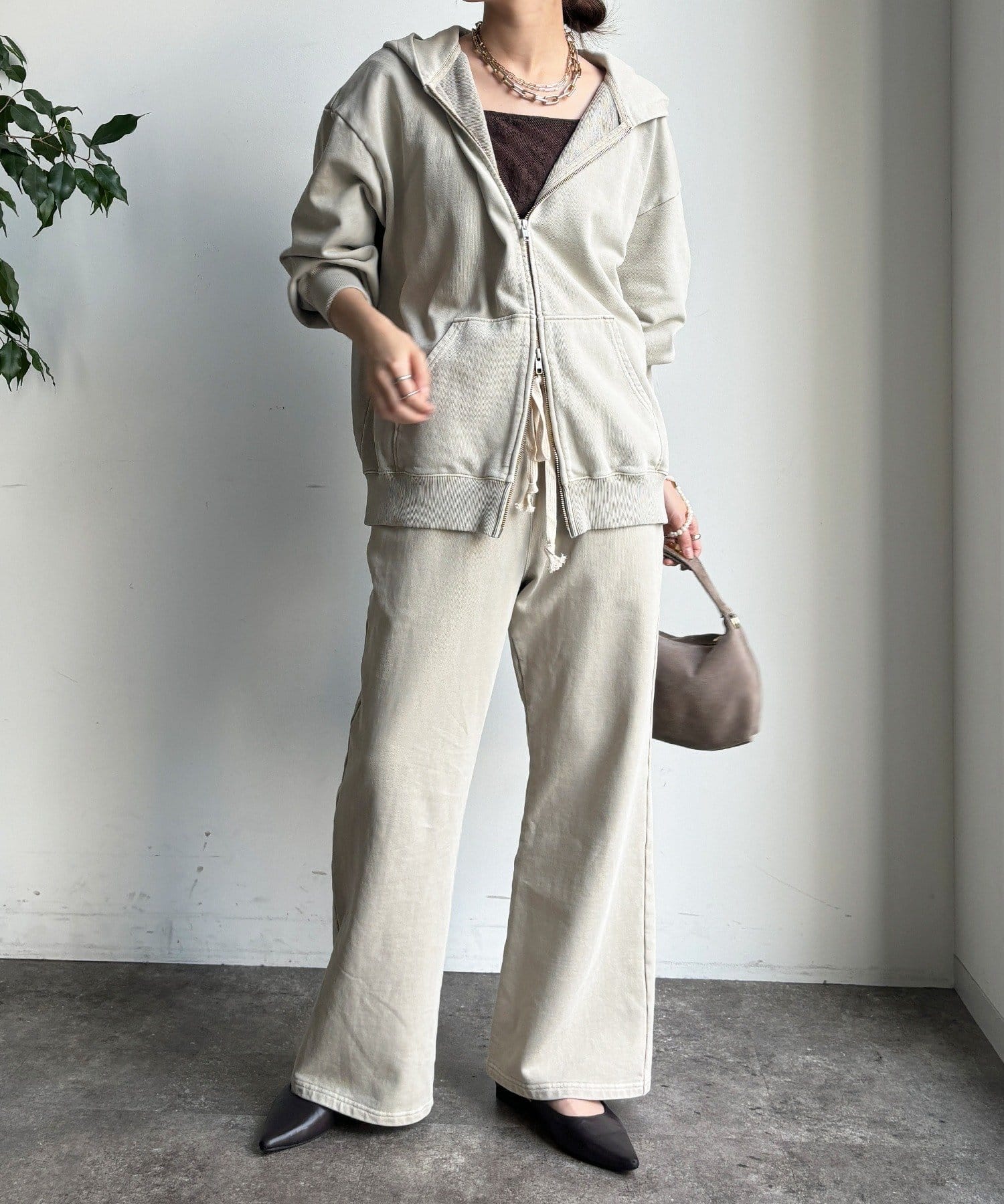 DouDou】ピグメントジップパーカー | OUTLET(アウトレット)レディース