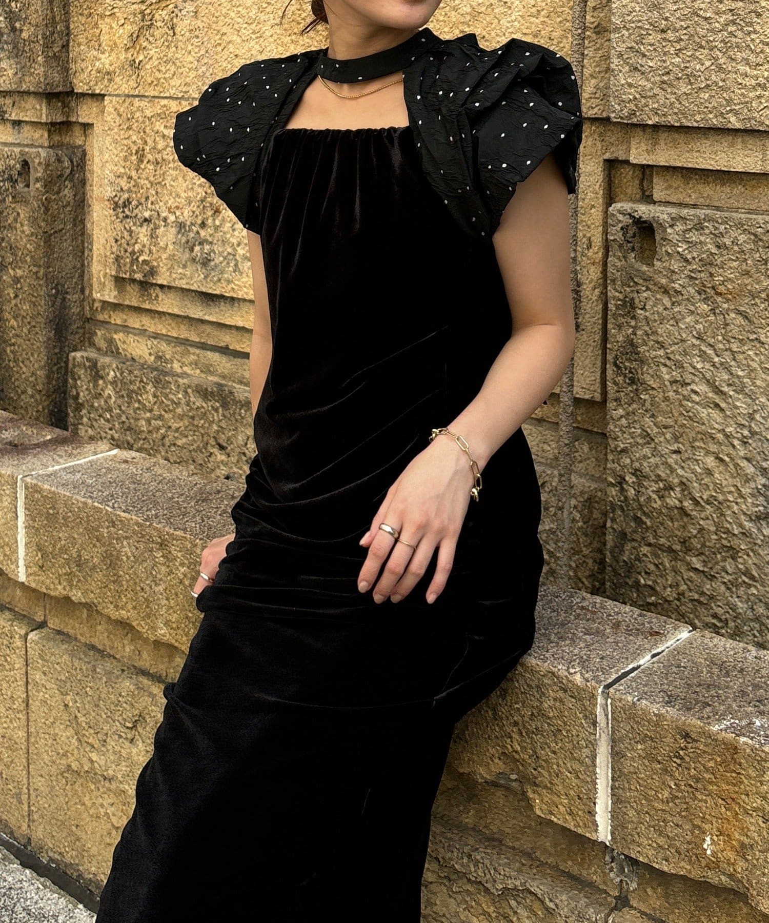 OUTLET(アウトレット) 【DouDou】ベロアドレス