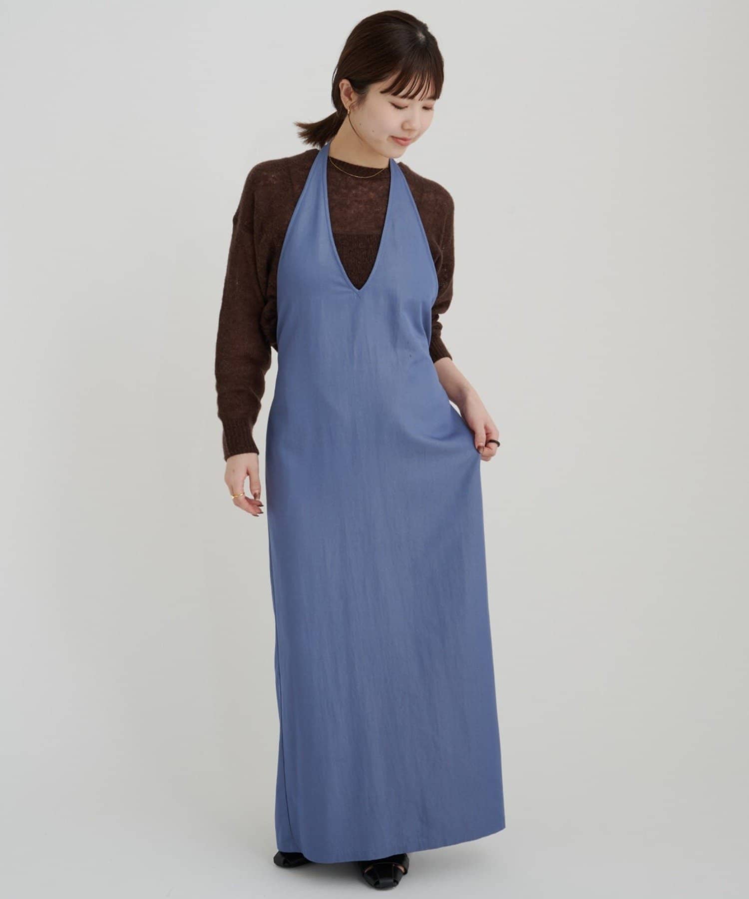 OUTLET(アウトレット) 【Omekashi】ホルターワンピース