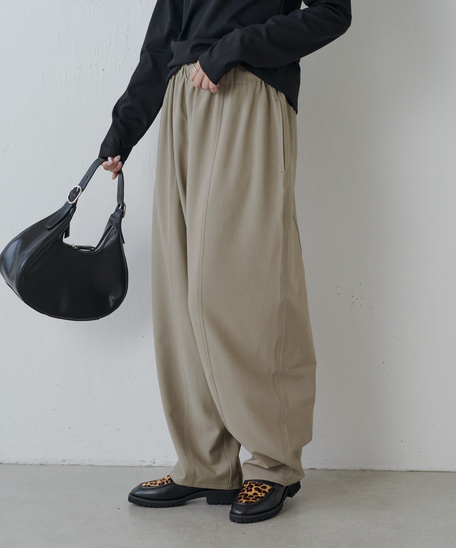 OUTLET(アウトレット) 【Lui's】カーブイージーパンツ