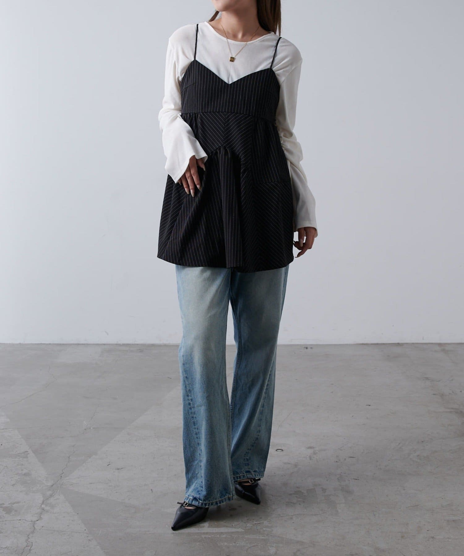 Lui's】ランダムストライプキャミビスチェ | OUTLET(アウトレット