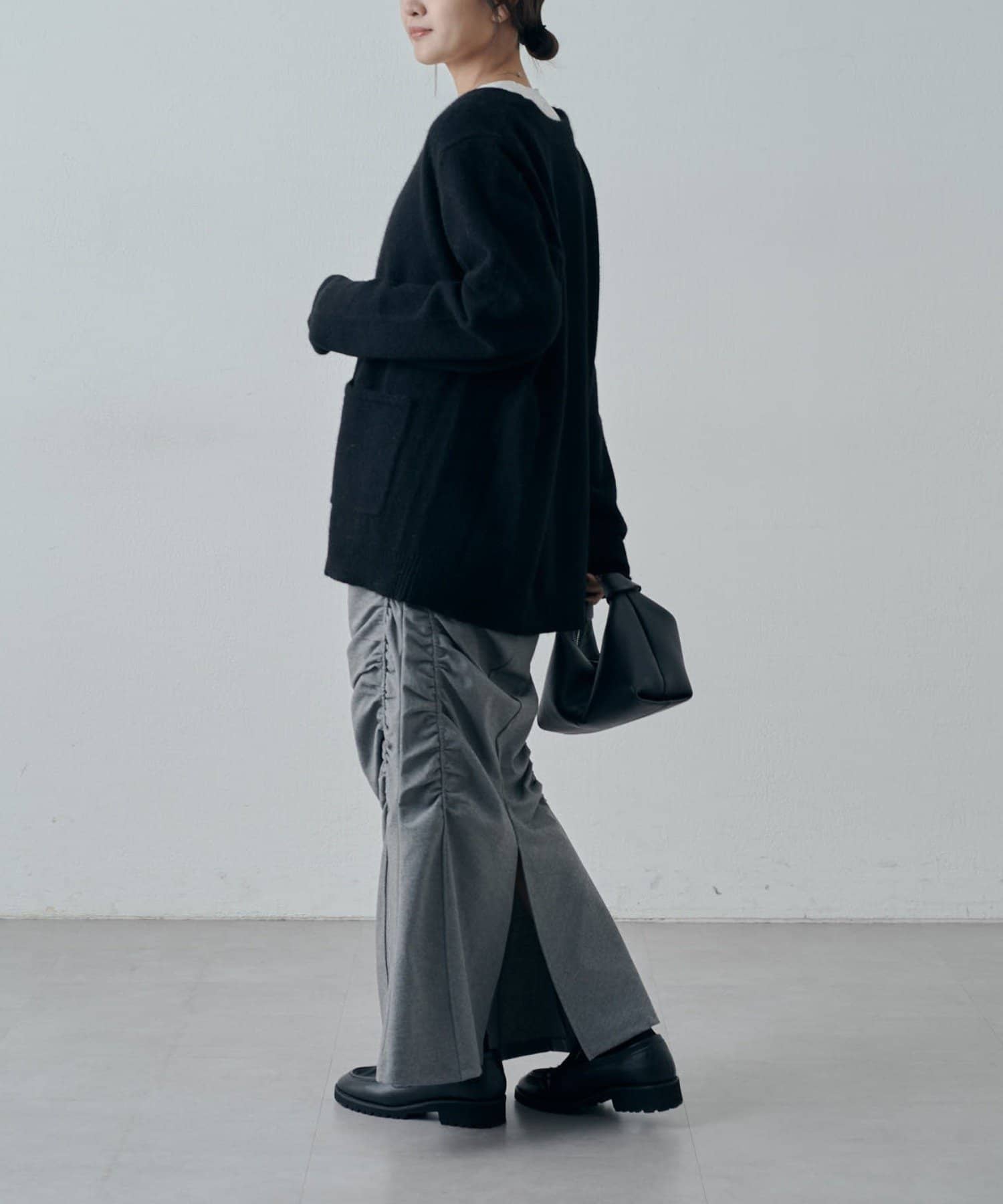 OUTLET(アウトレット) 【Lui's】ギャザージャージースカート