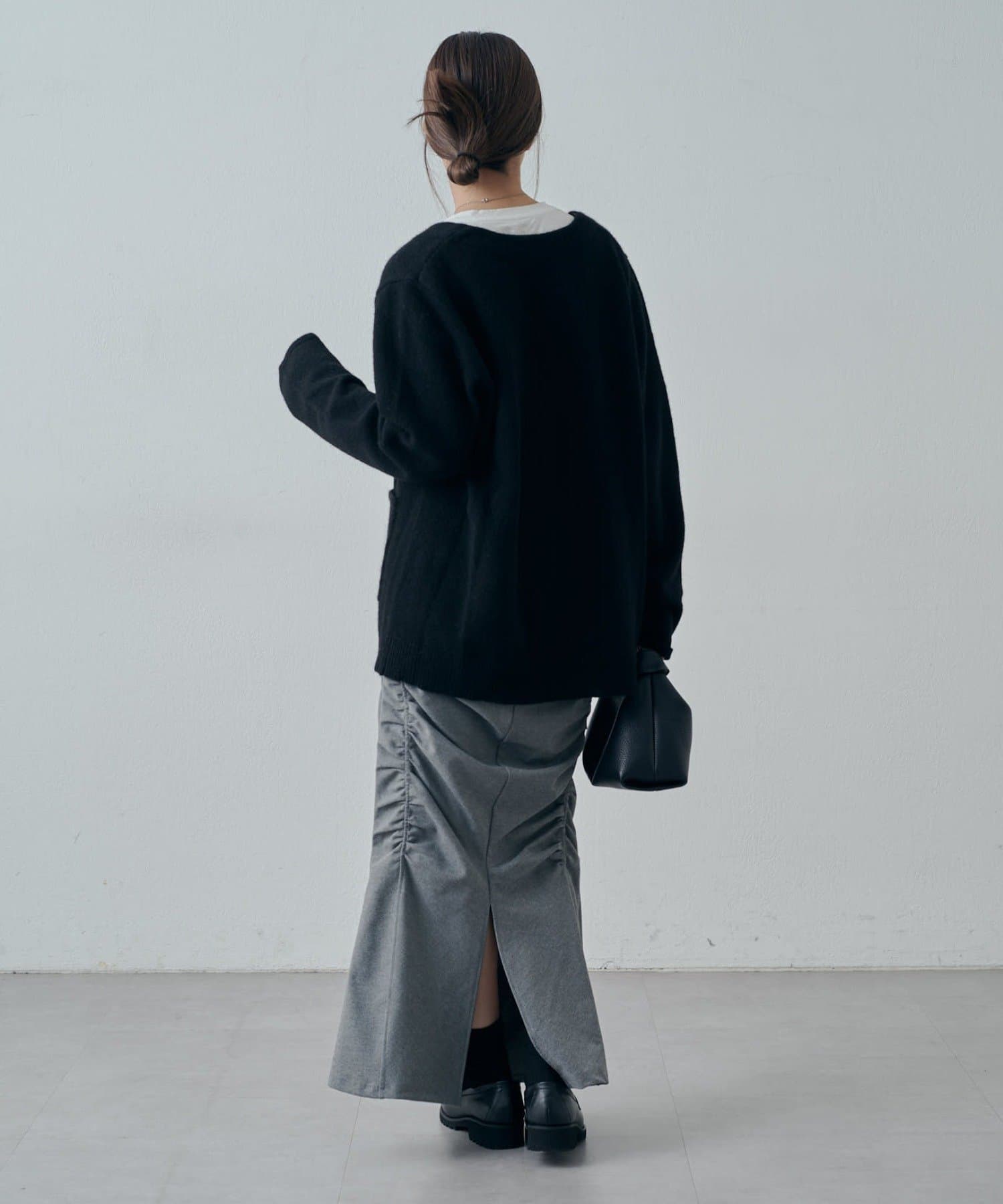 OUTLET(アウトレット) 【Lui's】ギャザージャージースカート