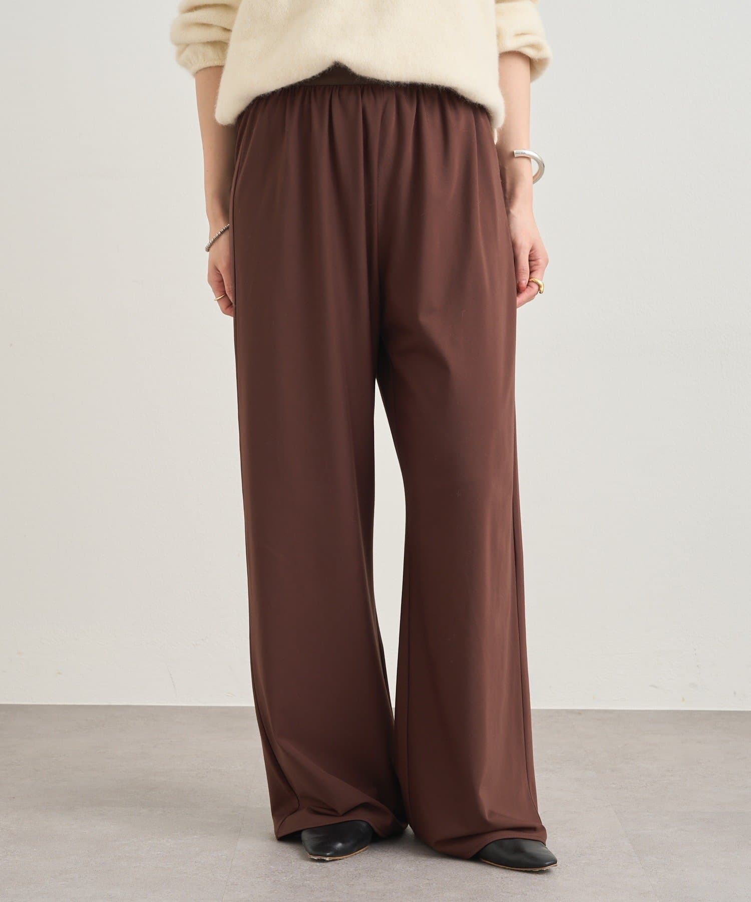 OUTLET(アウトレット) 【SHENERY】ウエスト切替イージーパンツ