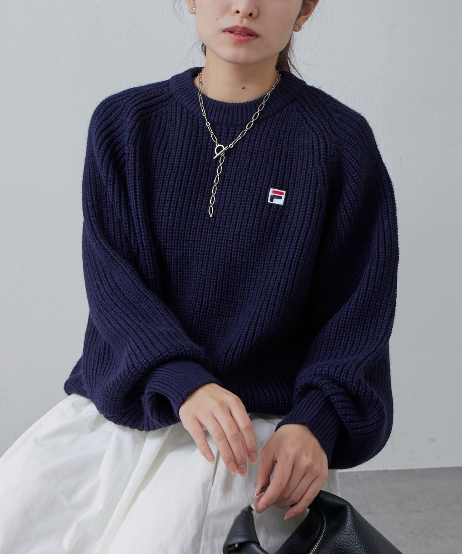 OUTLET(アウトレット) 【Lui's】ハイネッククロップドニット